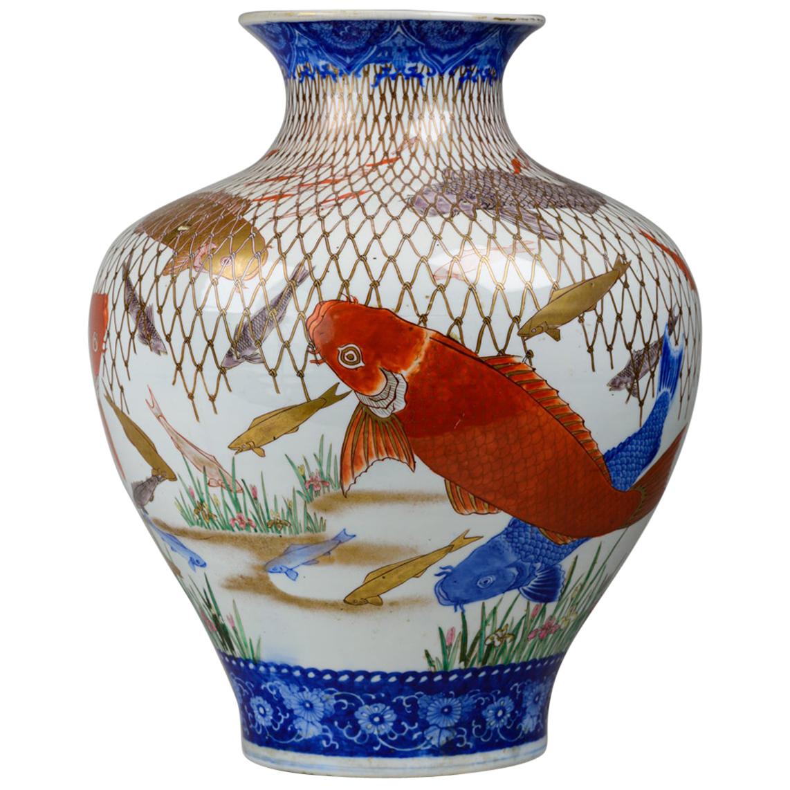 19th Century Large and Spectacular Multicolored Imari Vase