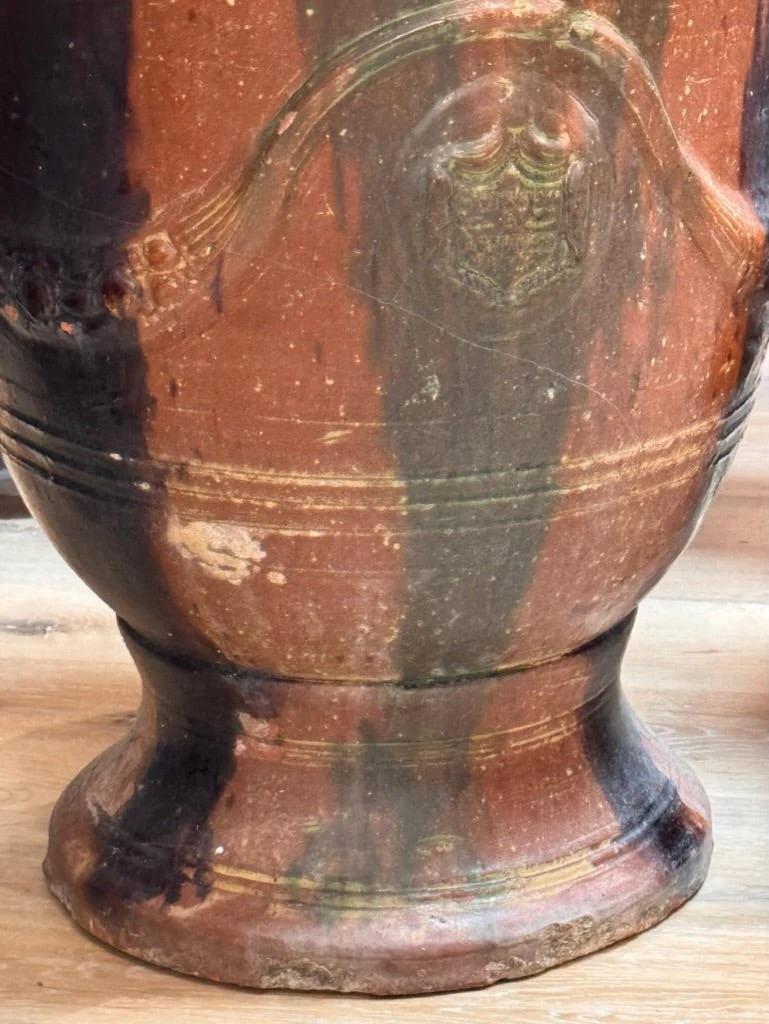 French 19th Century Large Anduze planter, signed Boisset Anduze For Sale
