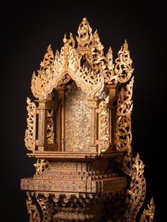 19th century Large antique Burmese Buddha throne from Burma
