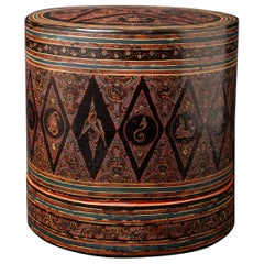 19th century Large antique Burmese lacquerware betelnut box from Burma