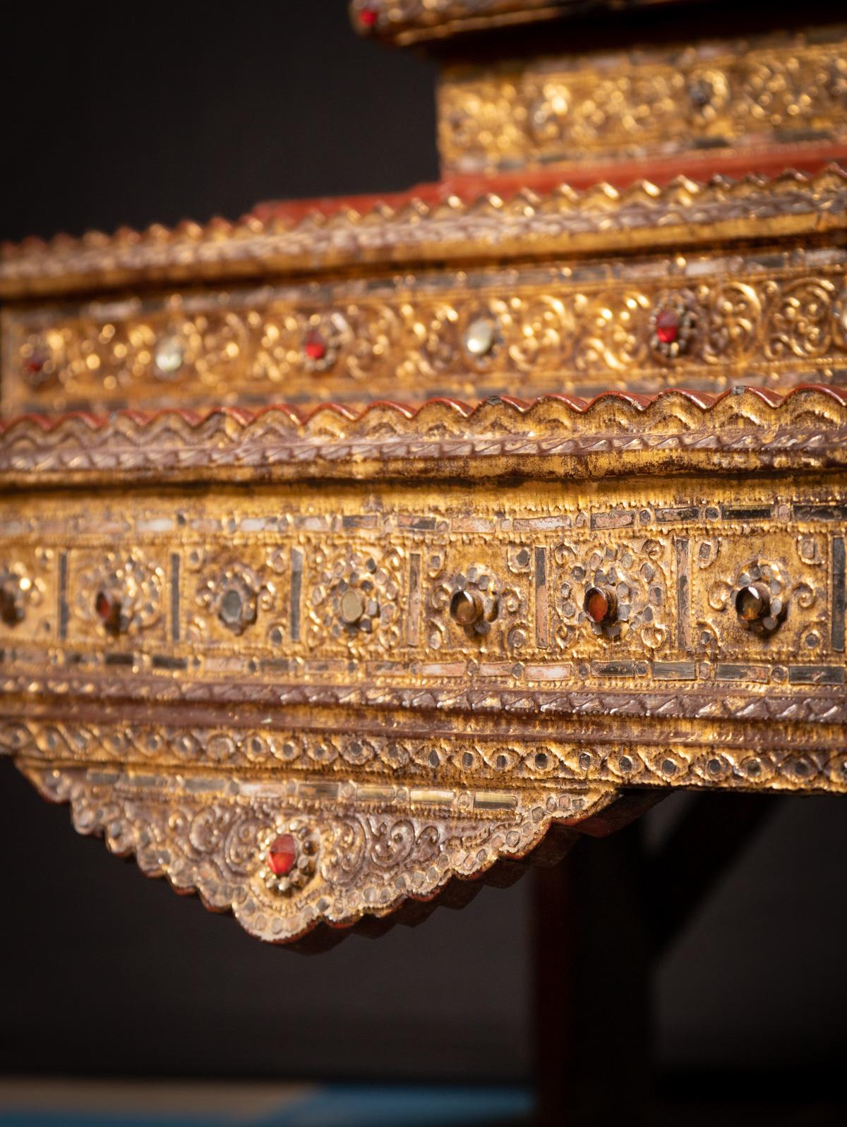 19th century Large Antique Burmese Throne from Burma For Sale 8