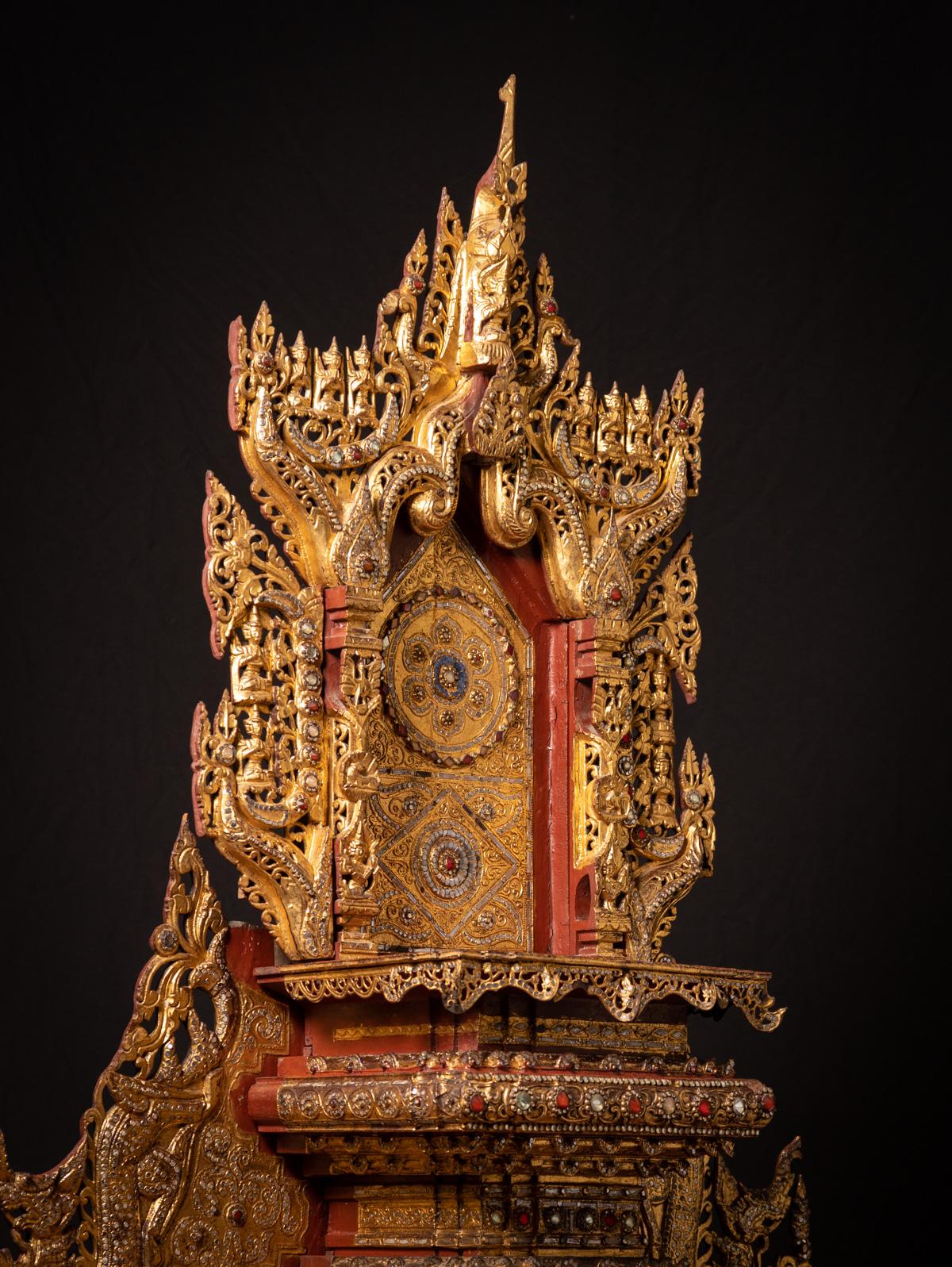 19th century Large Antique Burmese Throne from Burma For Sale 13