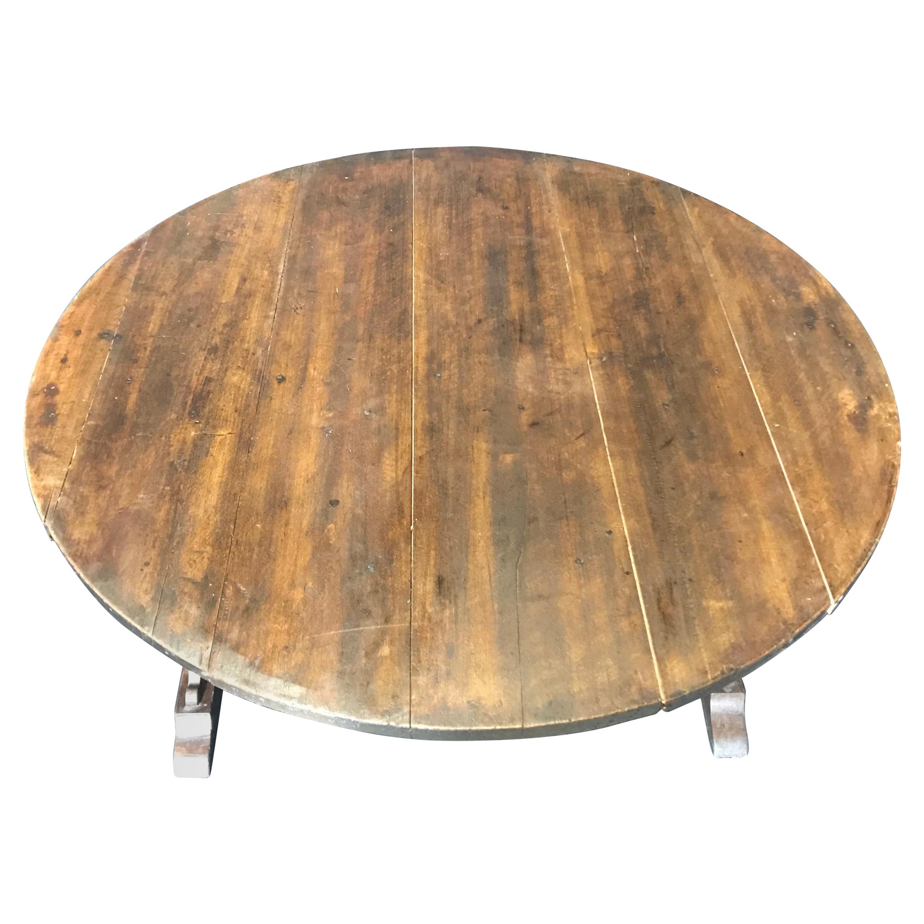 19th Century Large Antique French Wine Tasting Table