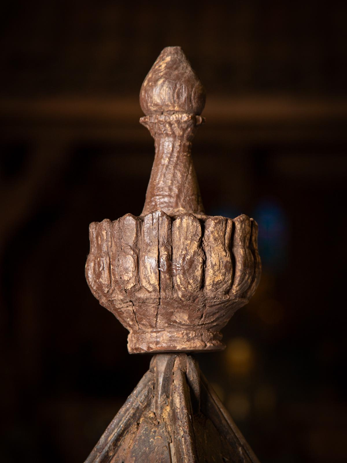 Wood 19th century Large antique Indian wooden Temple from India - Original Buddhas For Sale