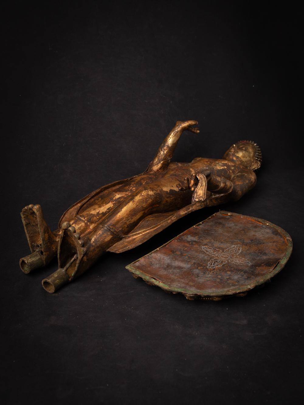 Grande statua antica di Buddha nepalese del XIX secolo Abhaya mudra - Originalbuddhas in vendita 14