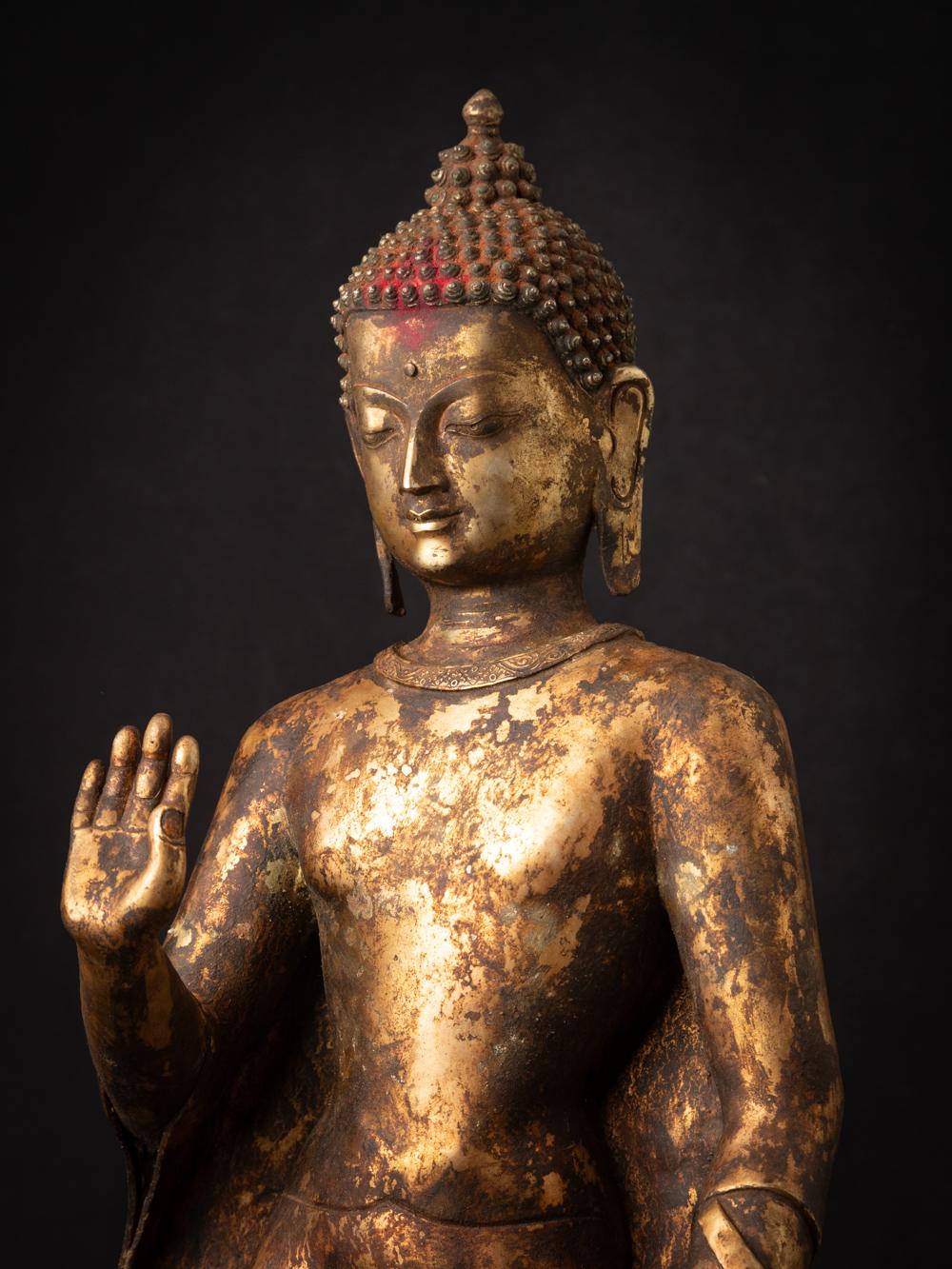 Nepalese 19th century Large antique Nepali Buddha statue Abhaya mudra - Originalbuddhas For Sale