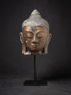 19th century Large antique Stucco Buddha head from Burma
