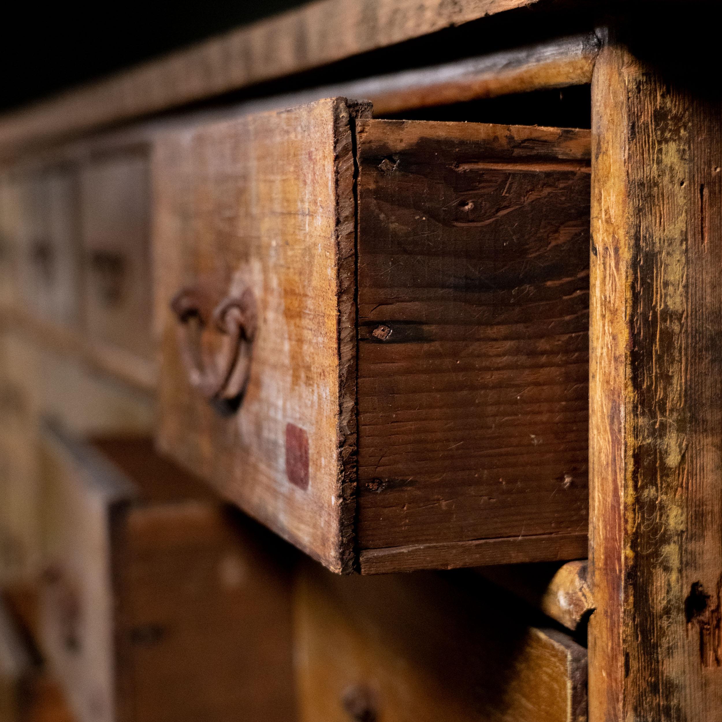 Country 19th Century Large Apothecary Multi Drawer Cabinet from Vancouver Chinatown
