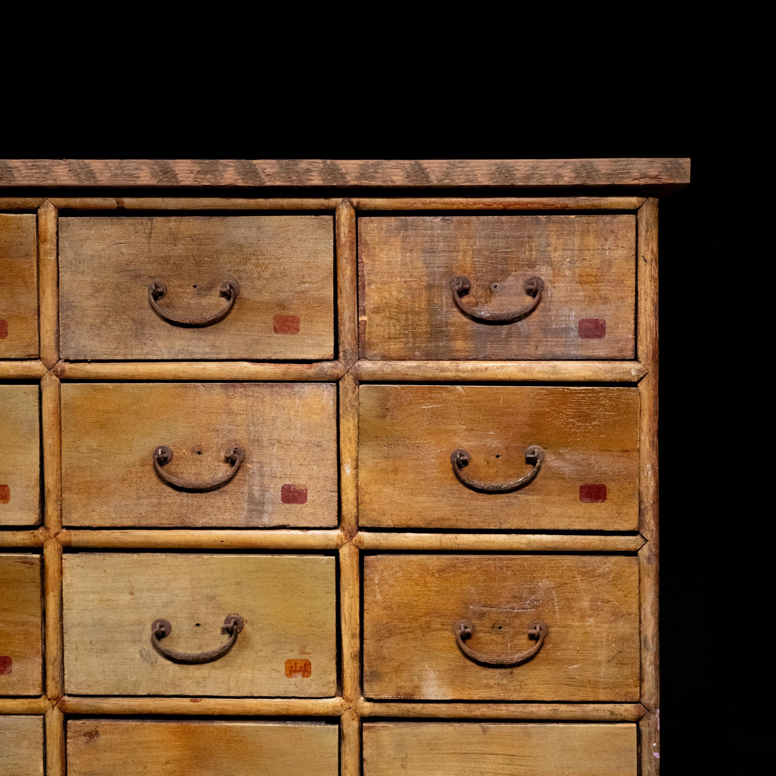 Canadian 19th Century Large Apothecary Multi Drawer Cabinet from Vancouver Chinatown