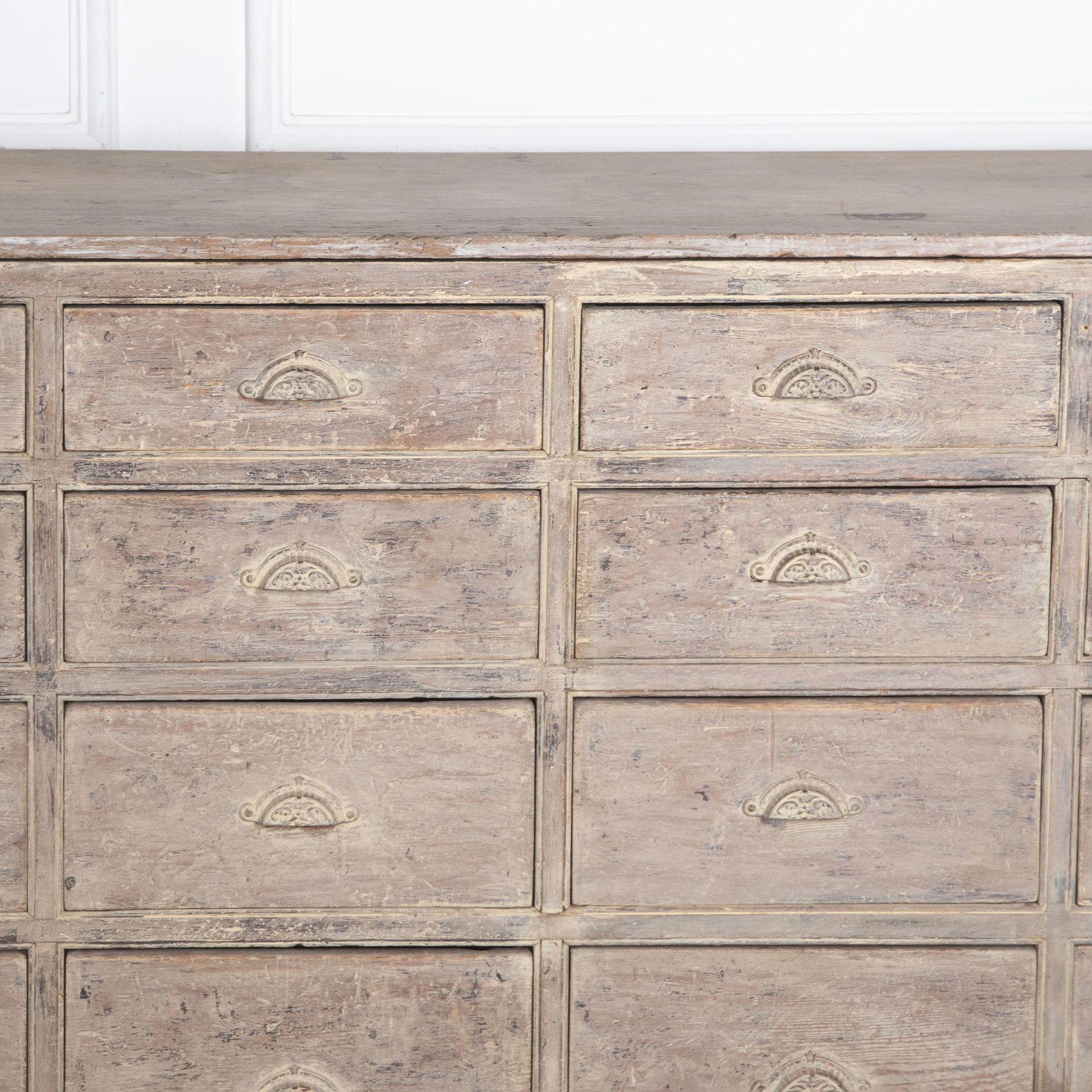 Country 19th Century Large Bank of Drawers For Sale