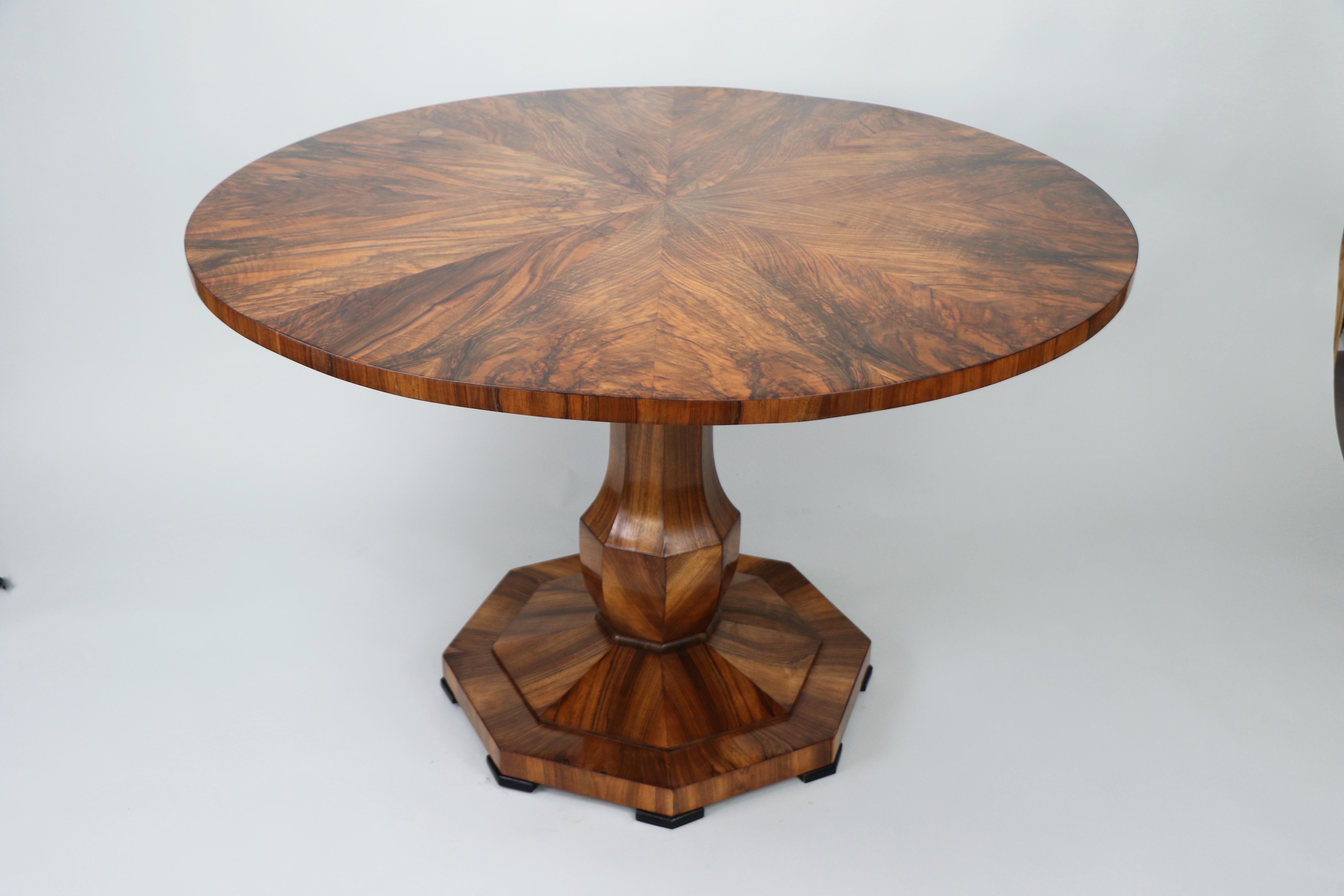 Ebonized 19th Century Large Biedermeier Walnut Table. Vienna, c. 1825. For Sale