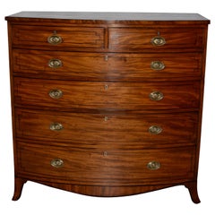 Antique 19th Century Large Bowfront Chest of Drawers
