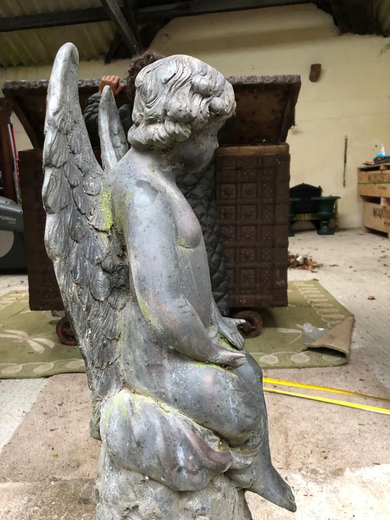 19th Century Large Bronze Angel For Sale 1
