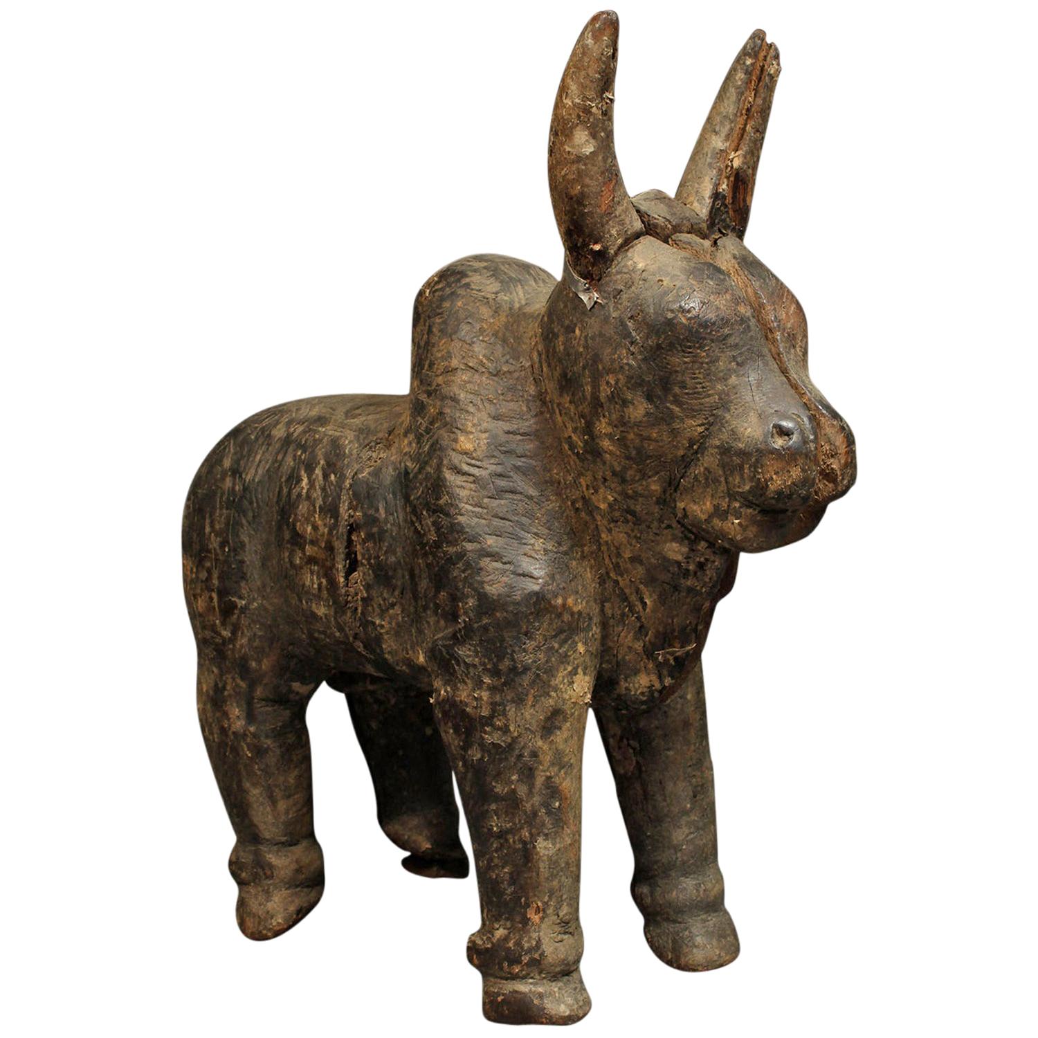 19th Century Large Buffalo Statue from Burma For Sale