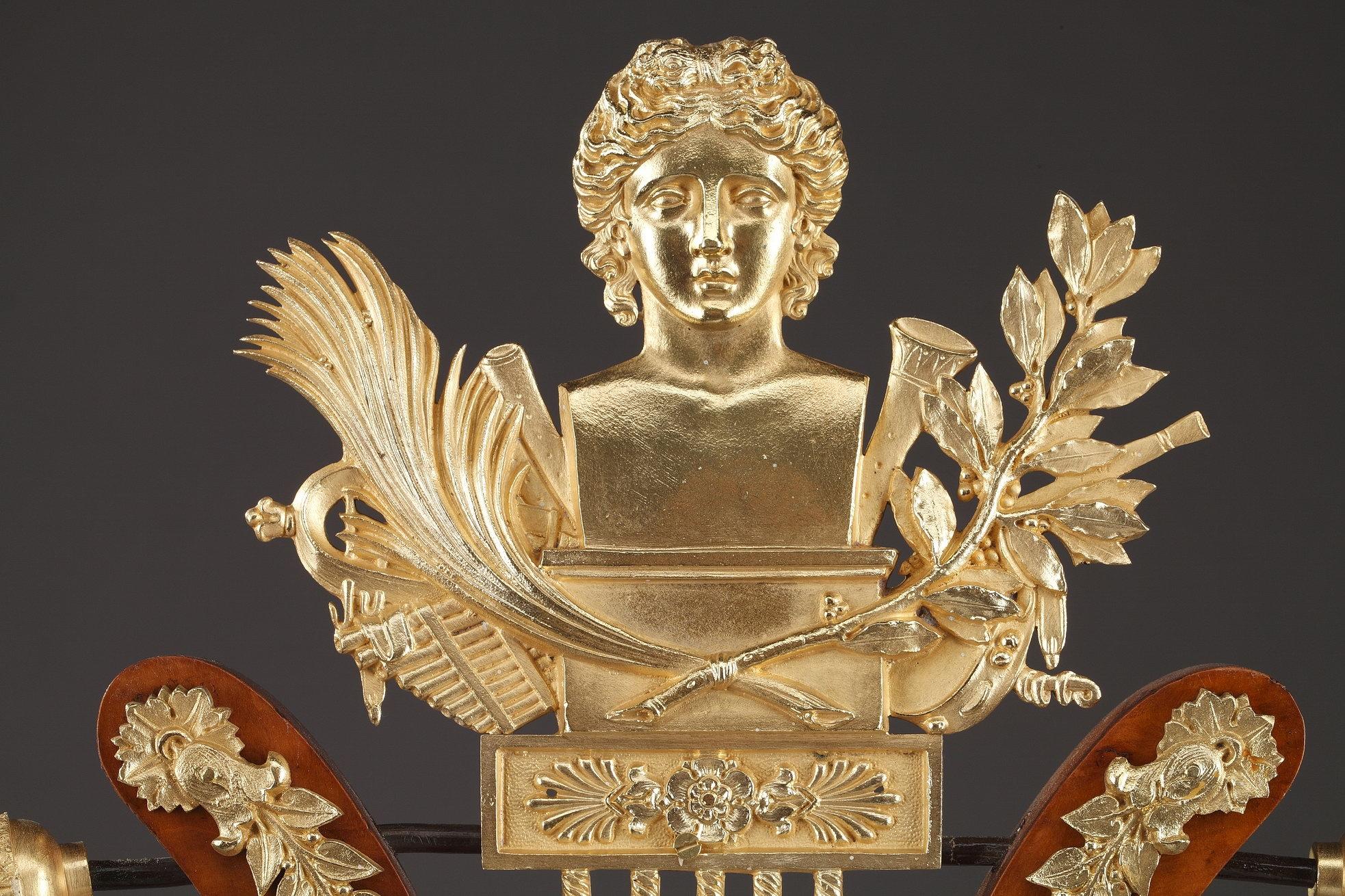 Große Uhr aus Wurzelholz und Goldbronze aus dem 19. Jahrhundert im Angebot 10