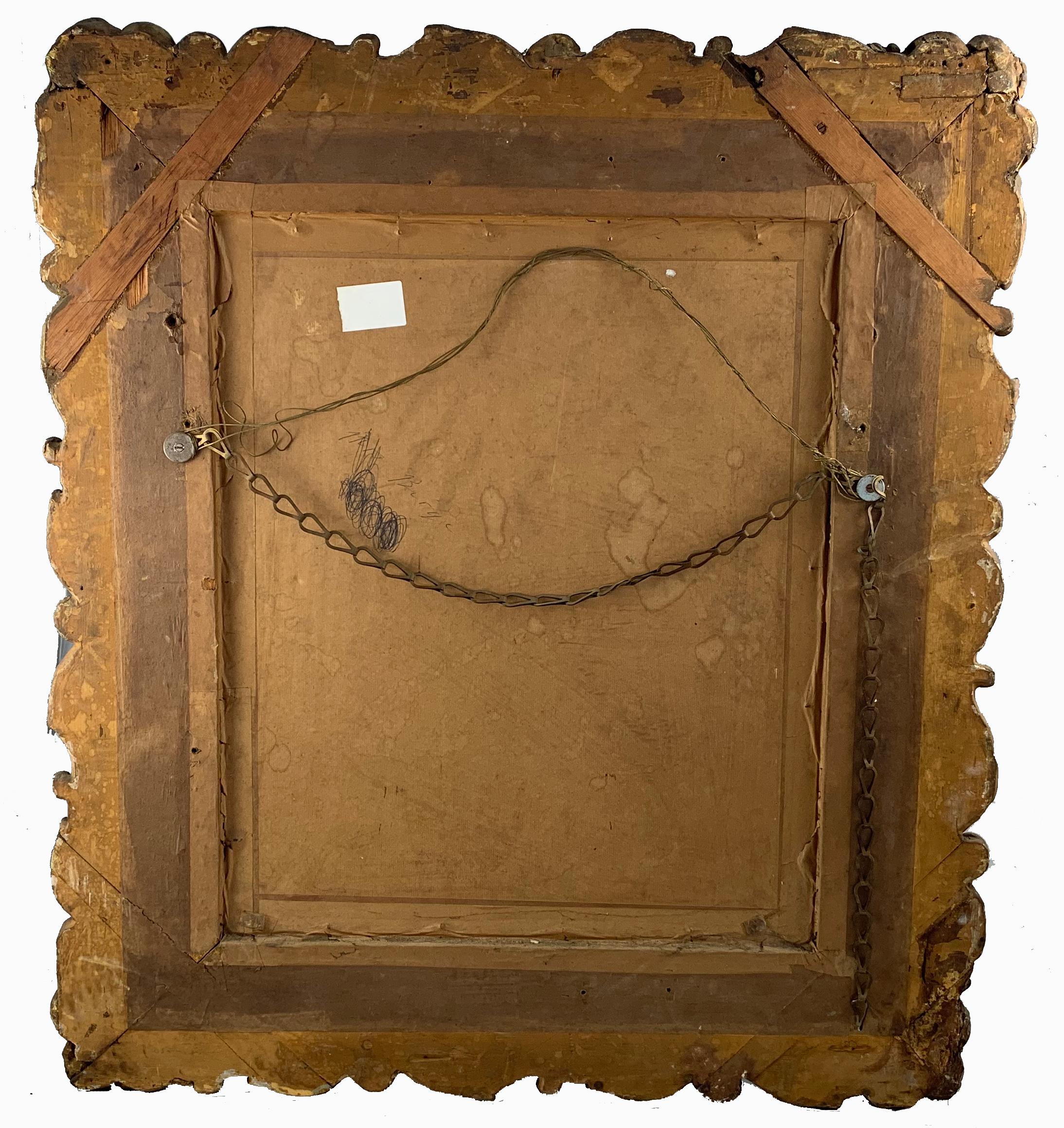 19th Century Large Carved Gilt Wood Mirror  For Sale 2