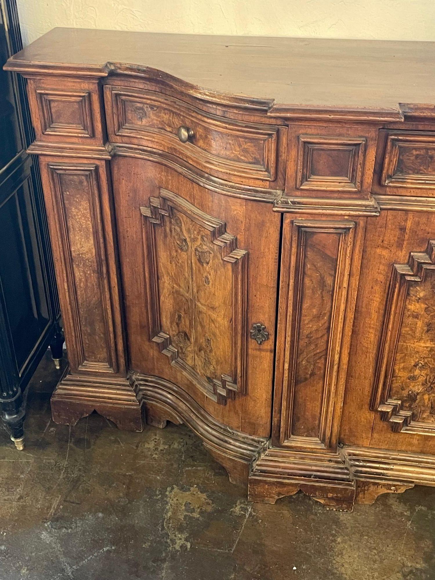 19th Century Large Carved Tuscan Sideboard In Good Condition For Sale In Dallas, TX