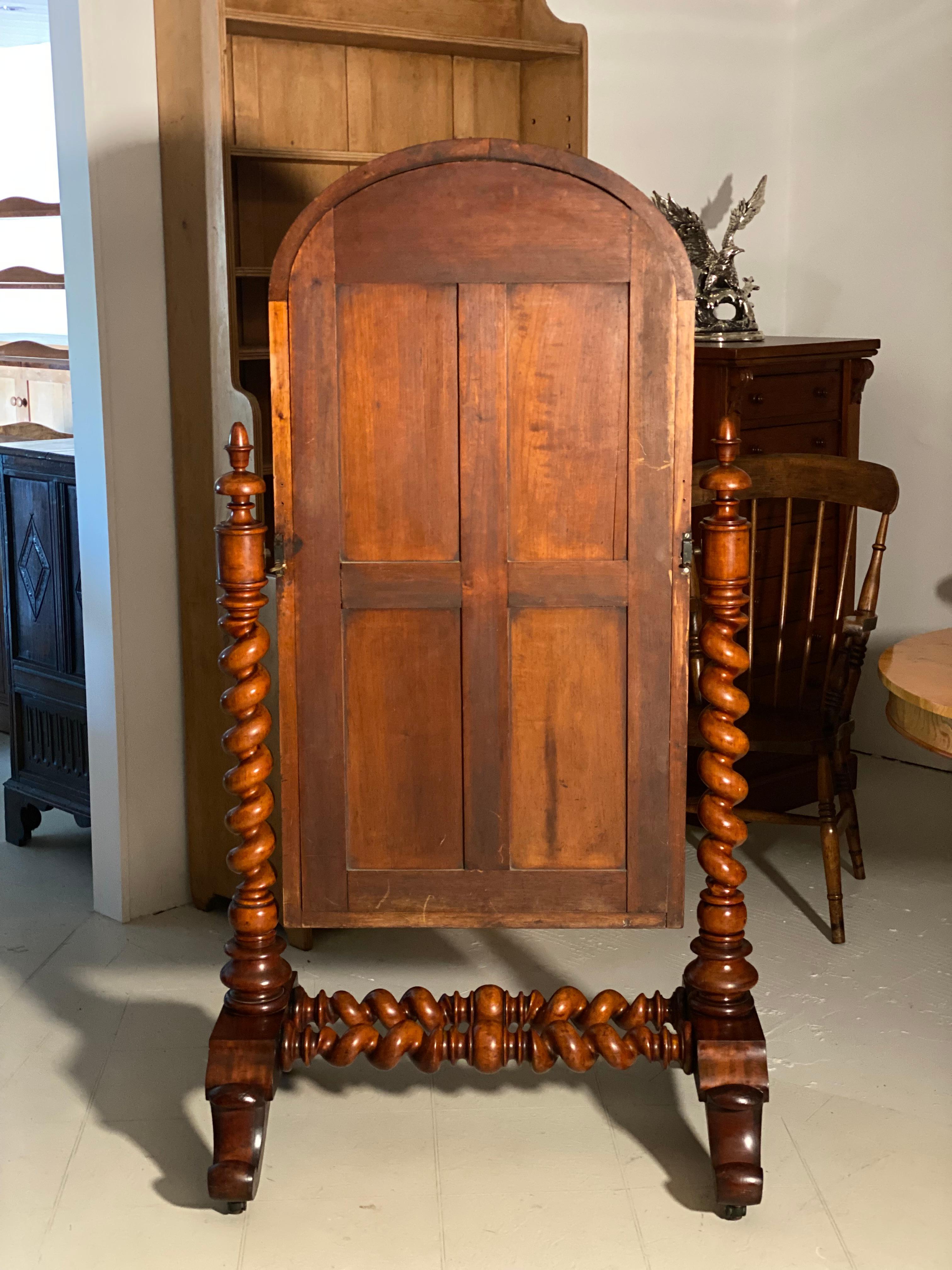 19th Century Large Cheval Antique Mirror For Sale 3