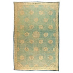 Doris Leslie Blau 19th Century Large Chinese Green Rug size adjusted