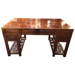 19th Century Large Chinese Elm Wood Desk