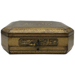 19th Century Large Chinese Lacquer Tea Caddy