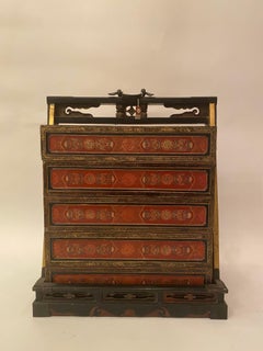 19th Century Large Chinese Lacquer Wedding or Travel Box