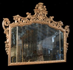 19th Century Large Chippendale Revival Overmantel Mirror