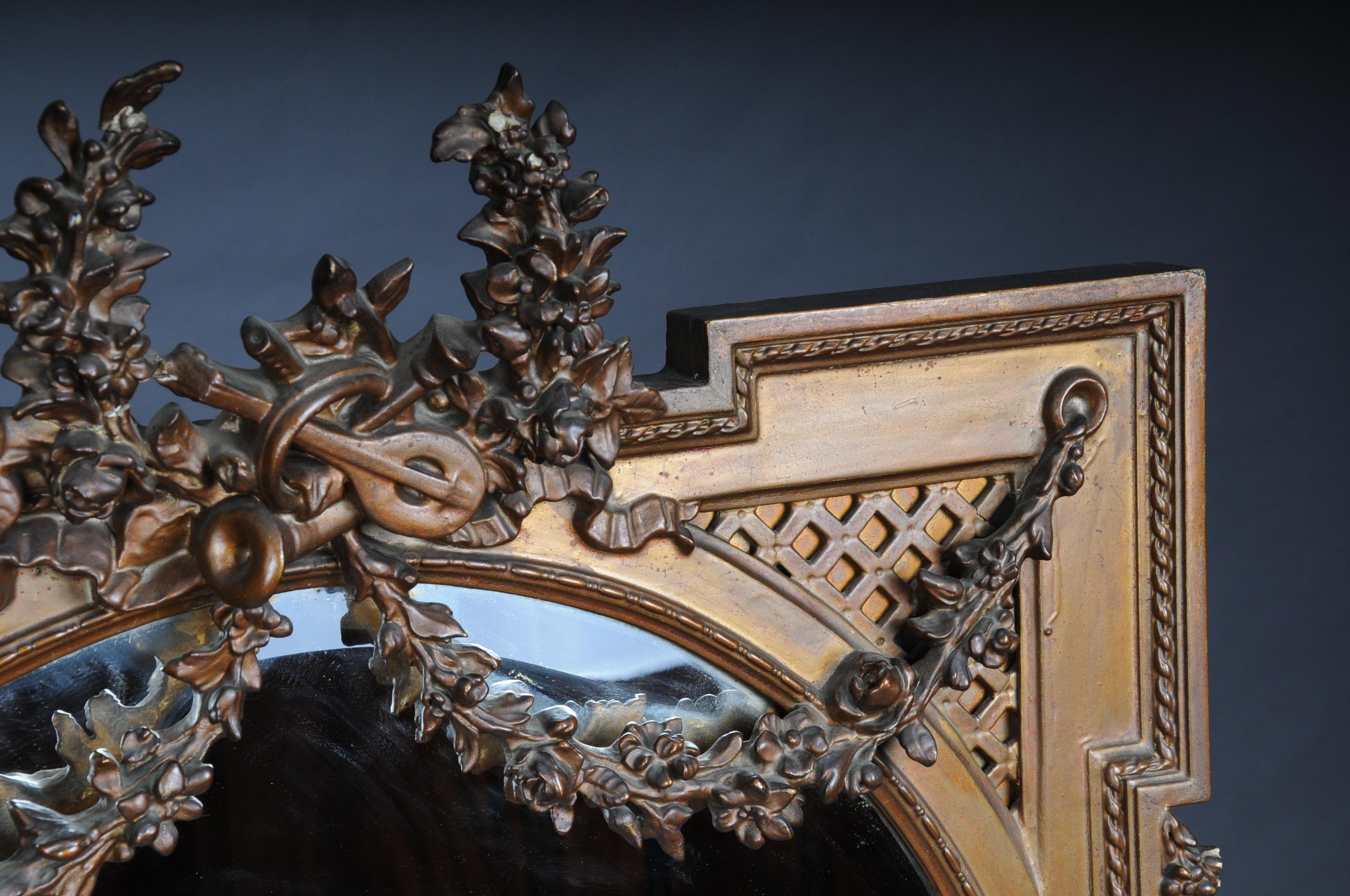 19th Century, Large Classicism Wall Mirror For Sale 6