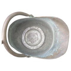 19th Century Large Copper Coal Scuttle with Handle