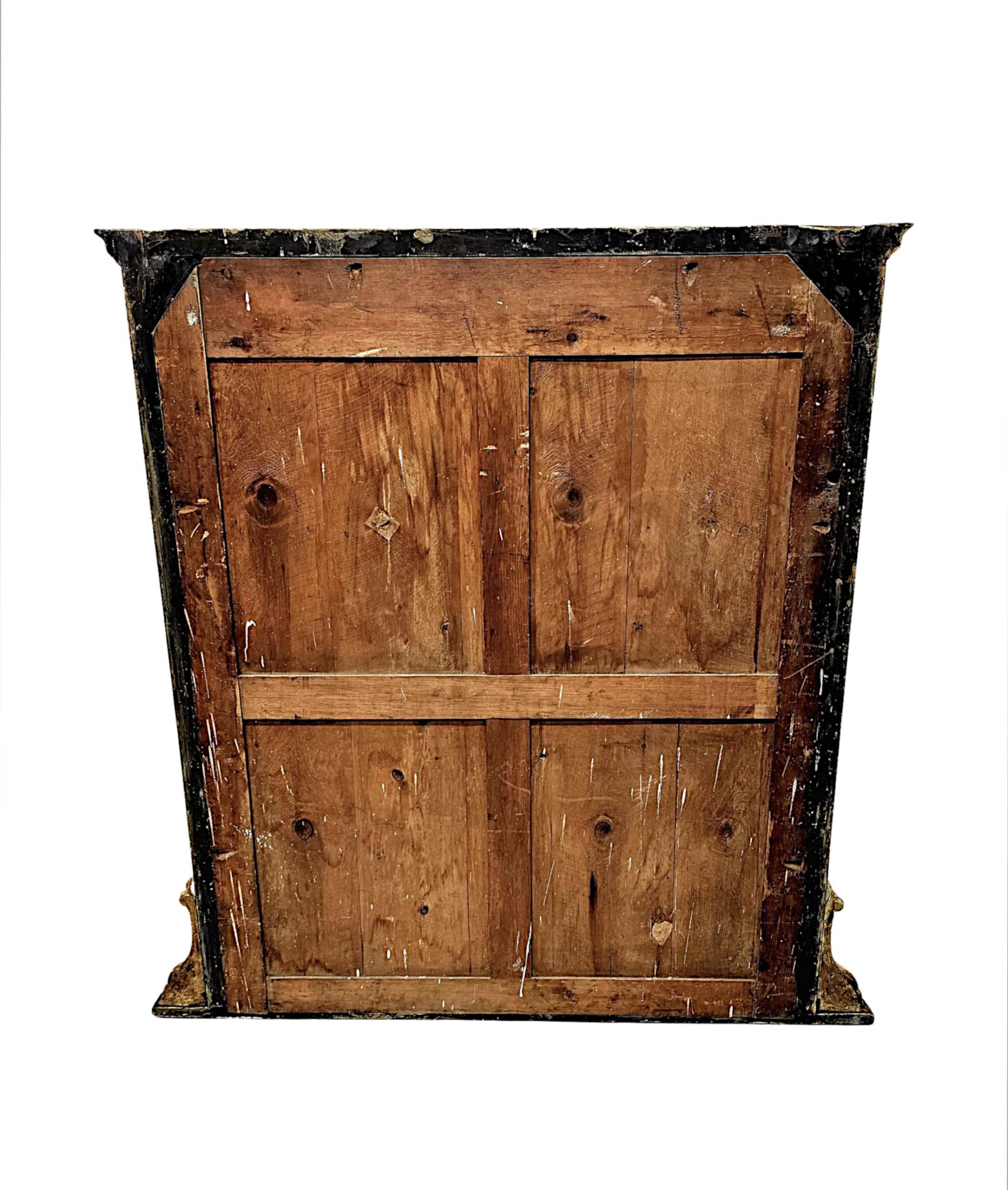 19th Century Large Ebonised and Gilded Overmantel Mirror For Sale 1
