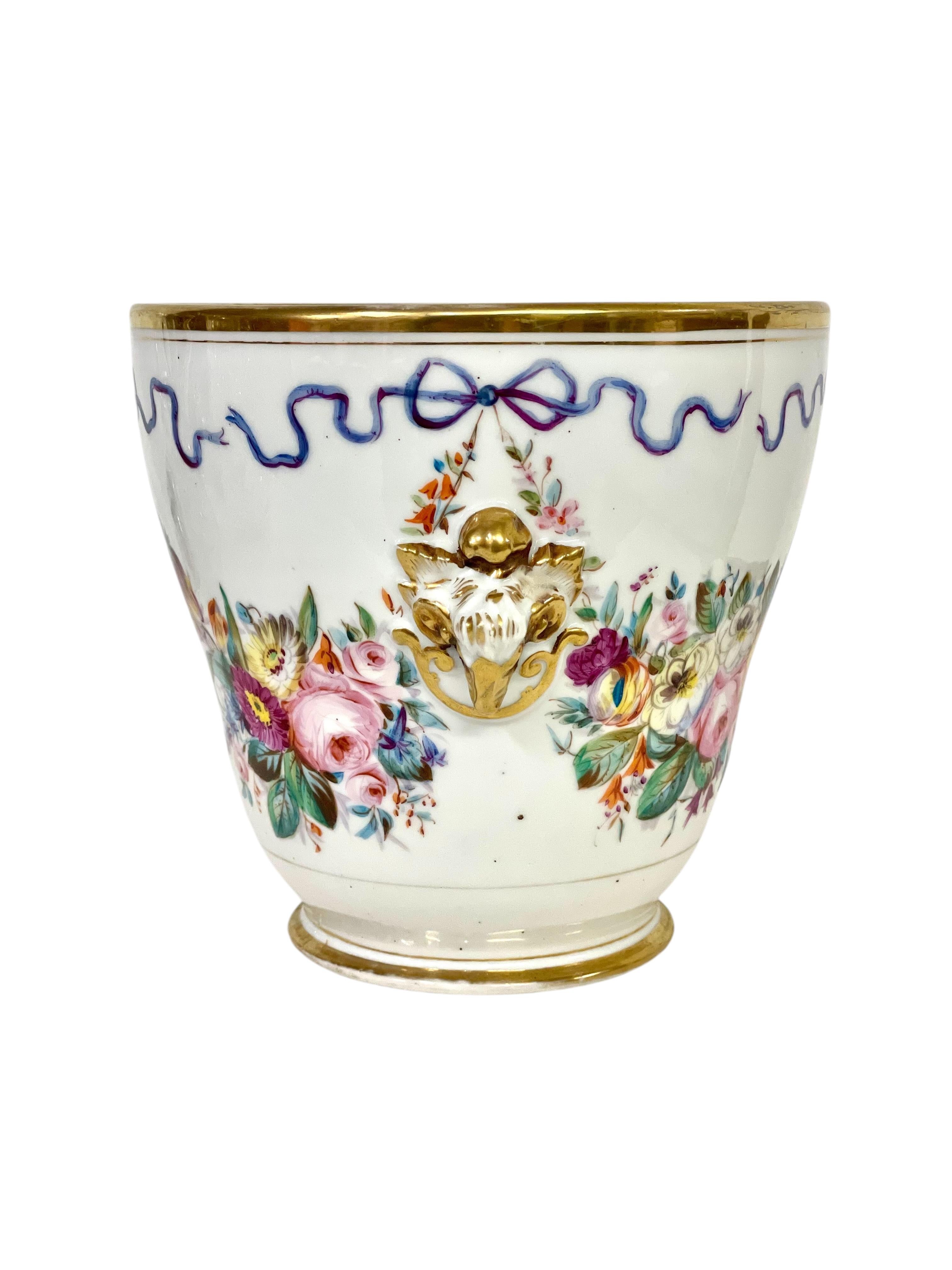 Francese Vaso o cache-pot del XIX secolo Luigi XVI policromato in vendita