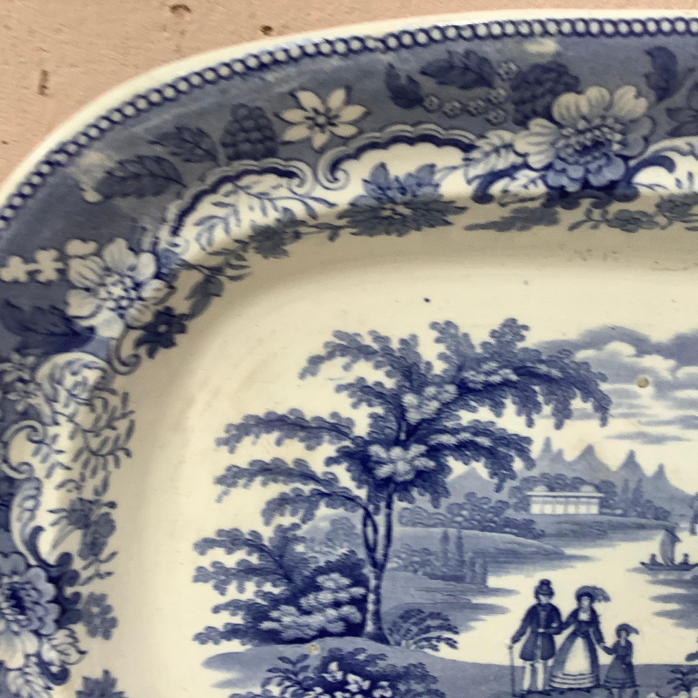 blue and white ironstone