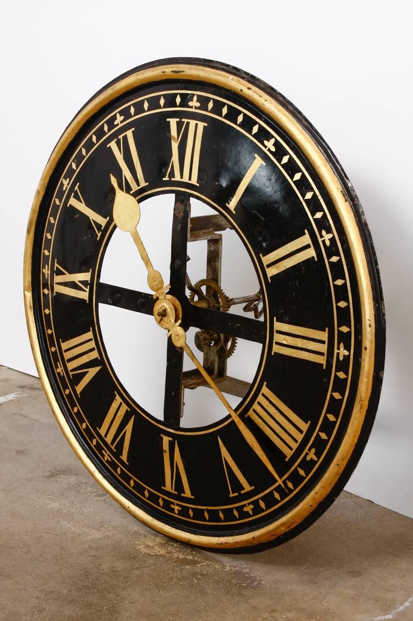 large iron clock