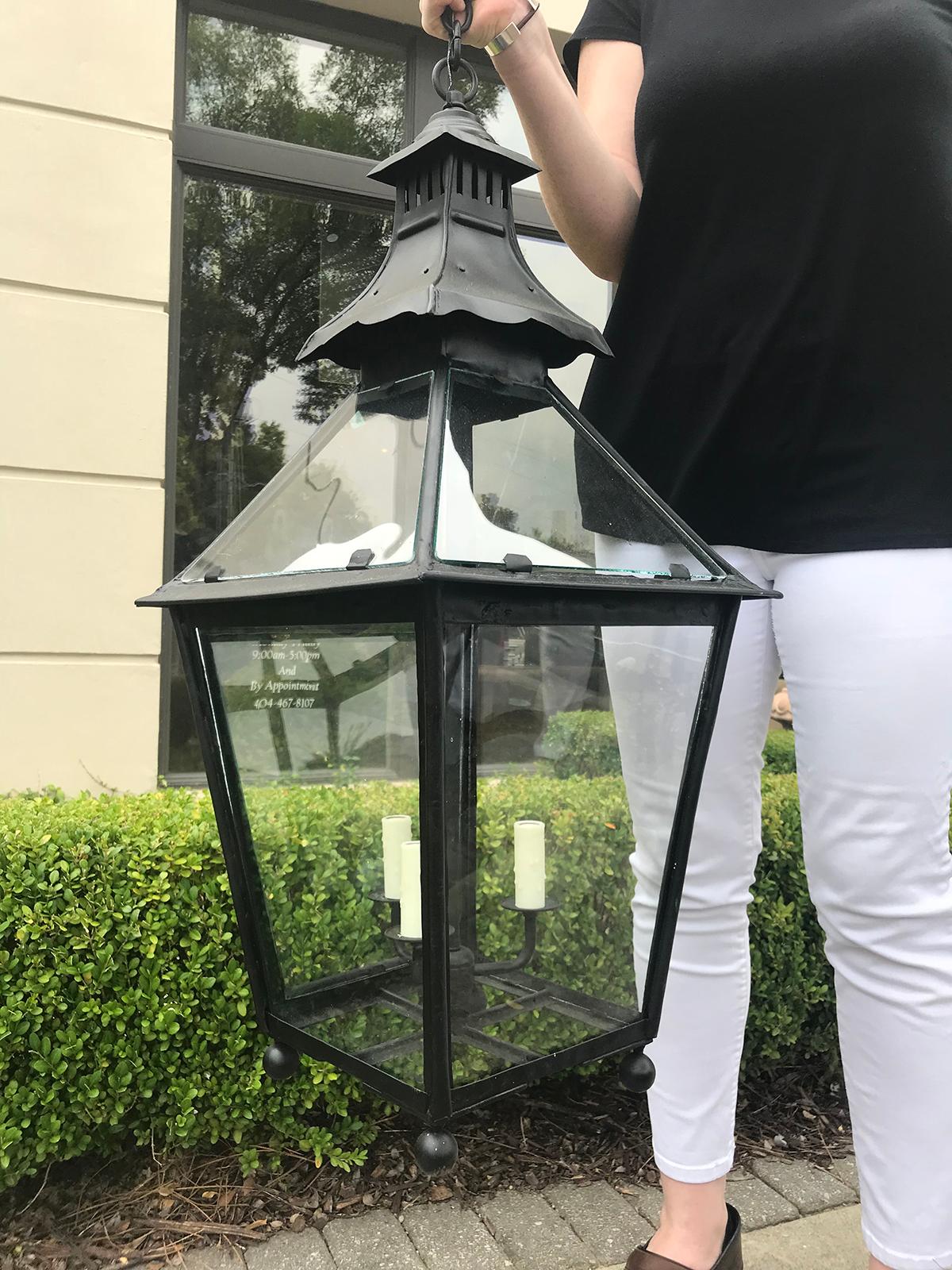 Metal 19th Century Large English Lantern