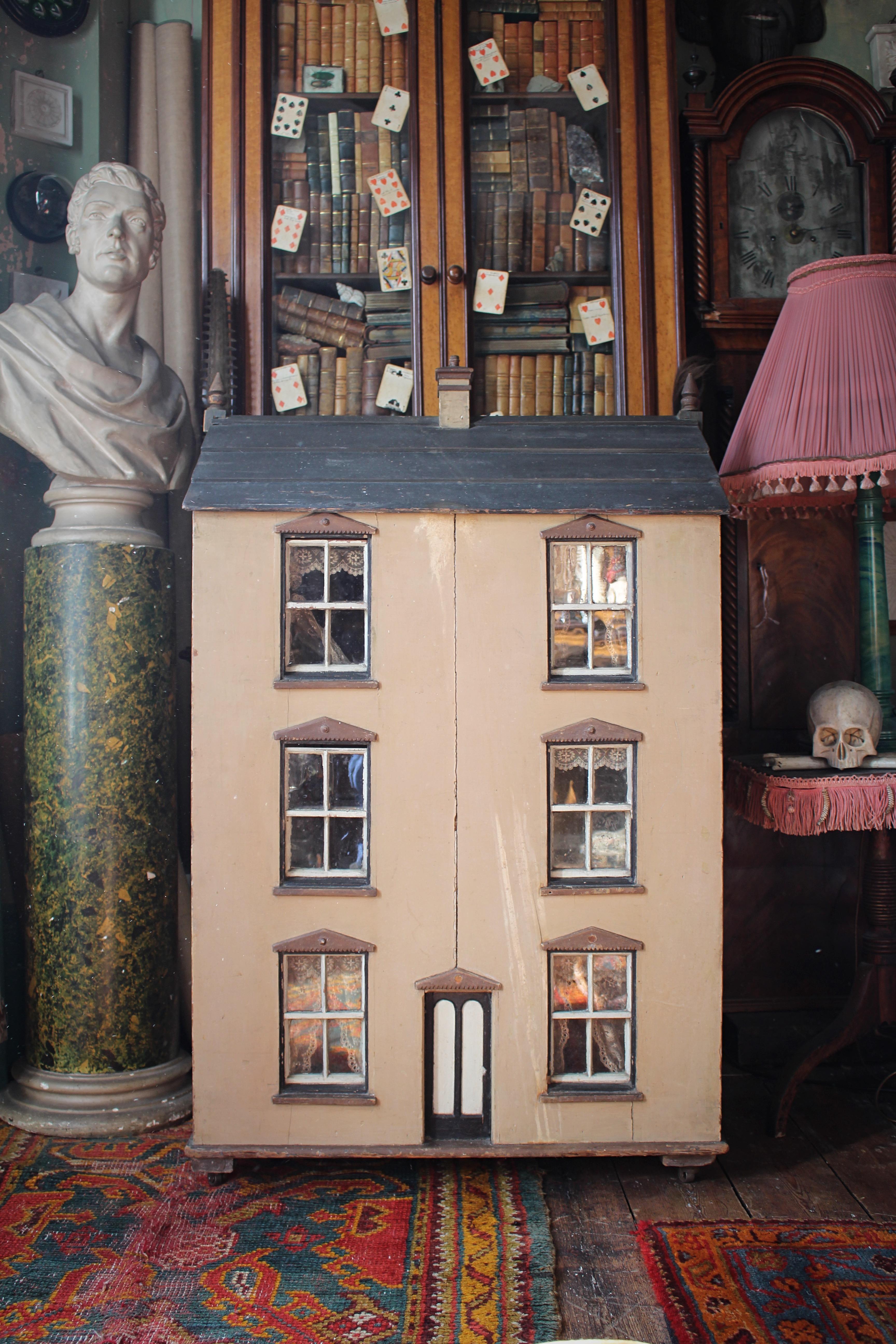 19th Century Large English Victorian Dolls House Original Paint 14