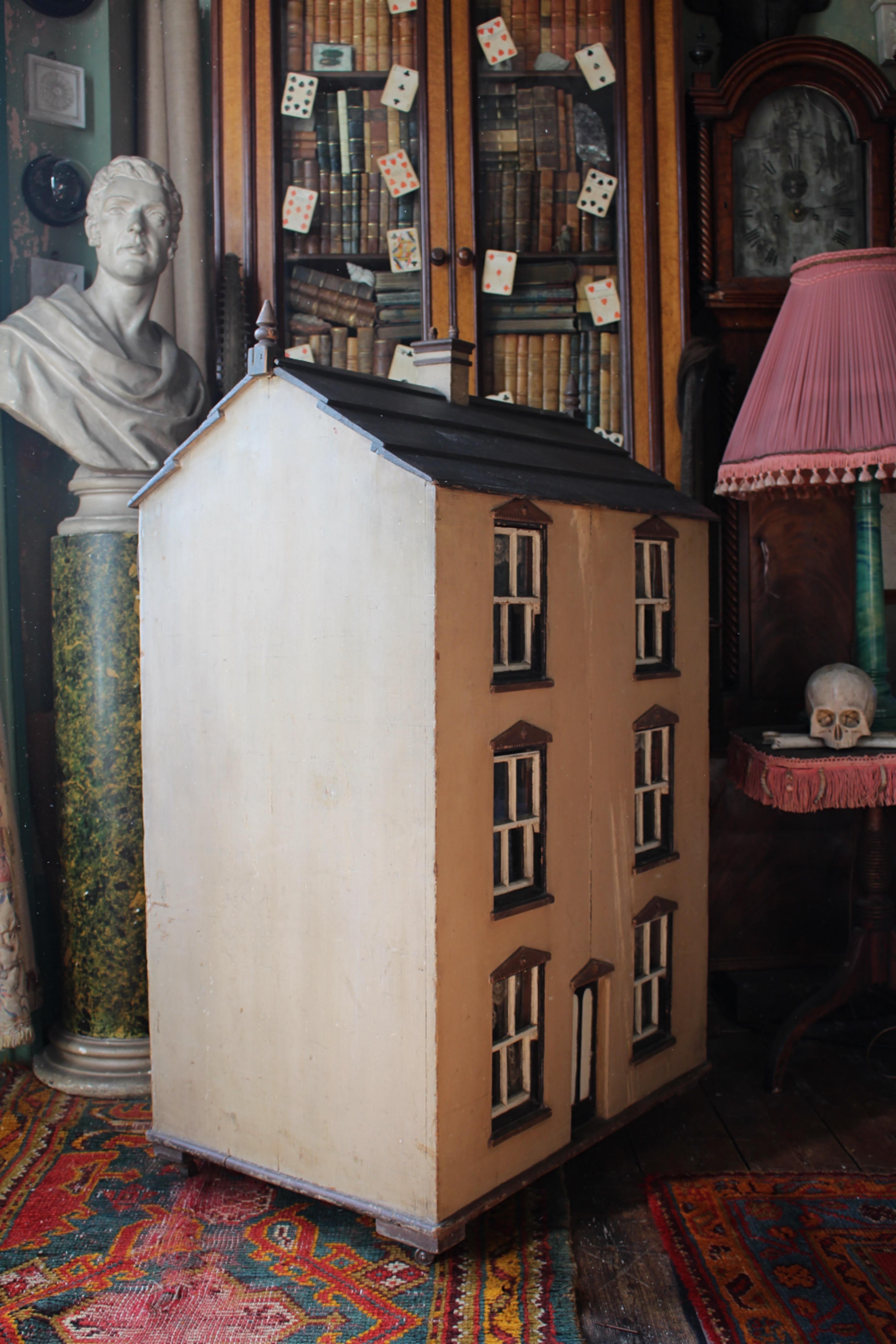 19th Century Large English Victorian Dolls House Original Paint 16