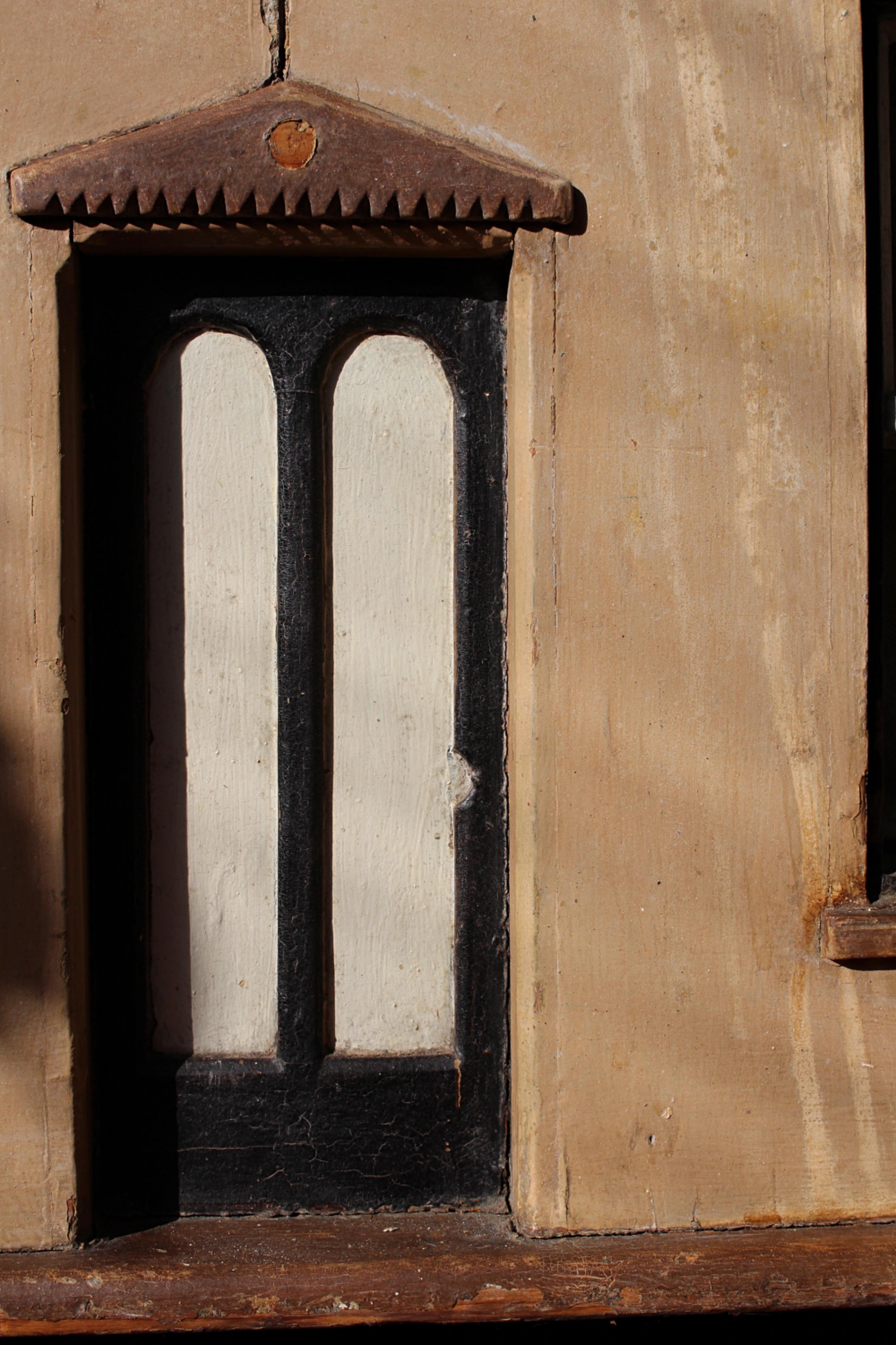 19th Century Large English Victorian Dolls House Original Paint 1
