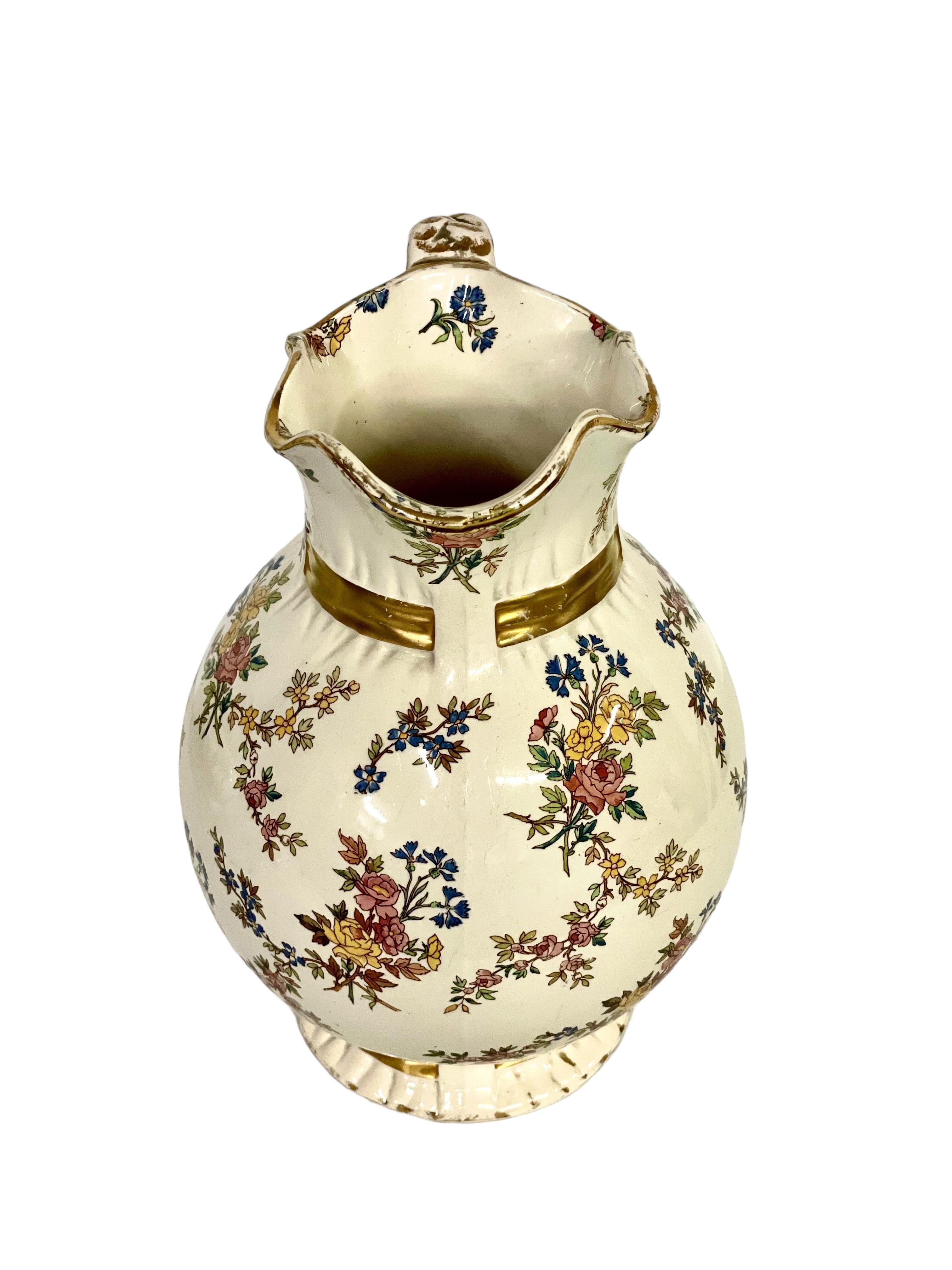 19th Century Large Faience Pitcher For Sale 4