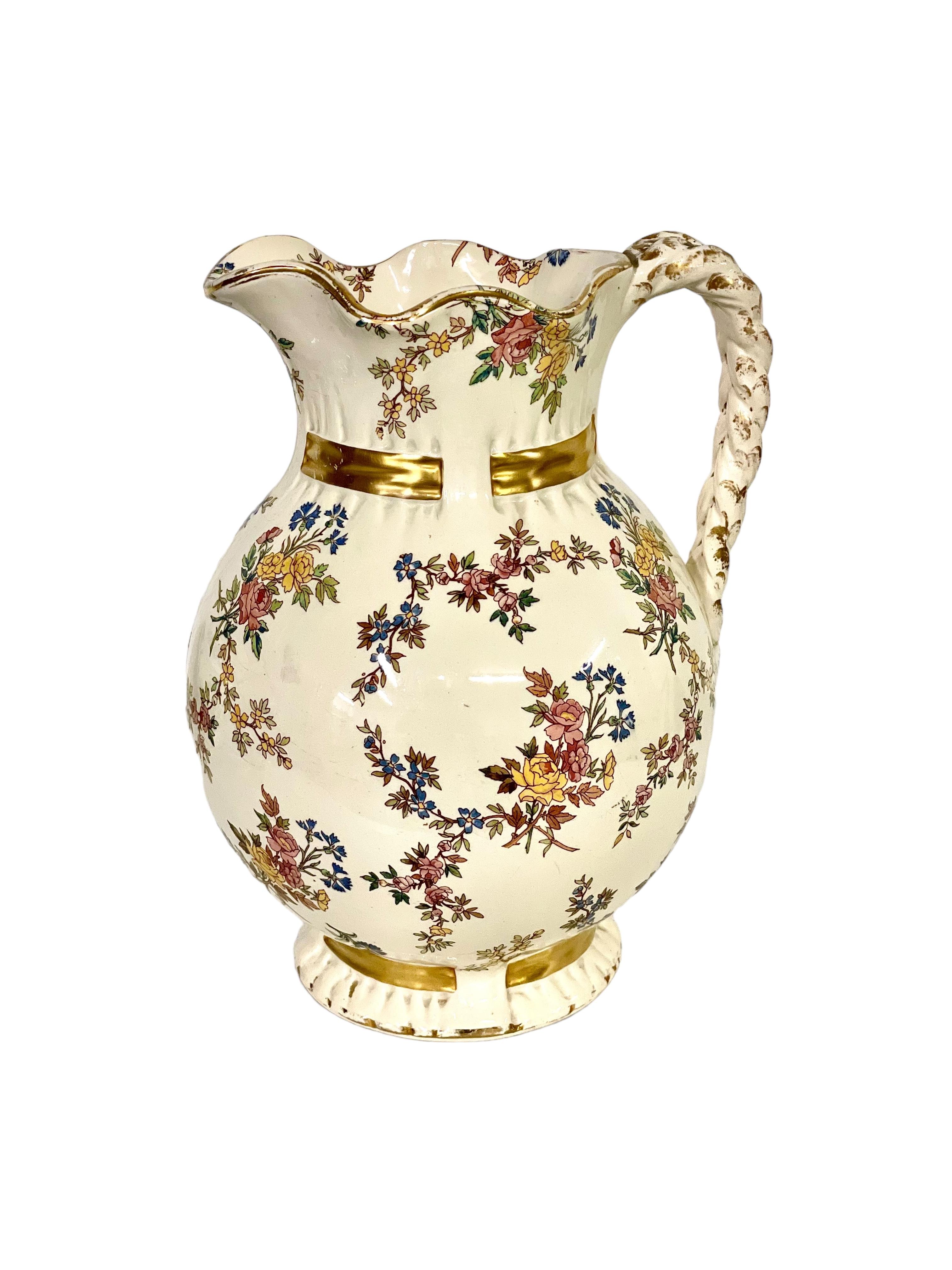 19th Century Large Faience Pitcher For Sale 6