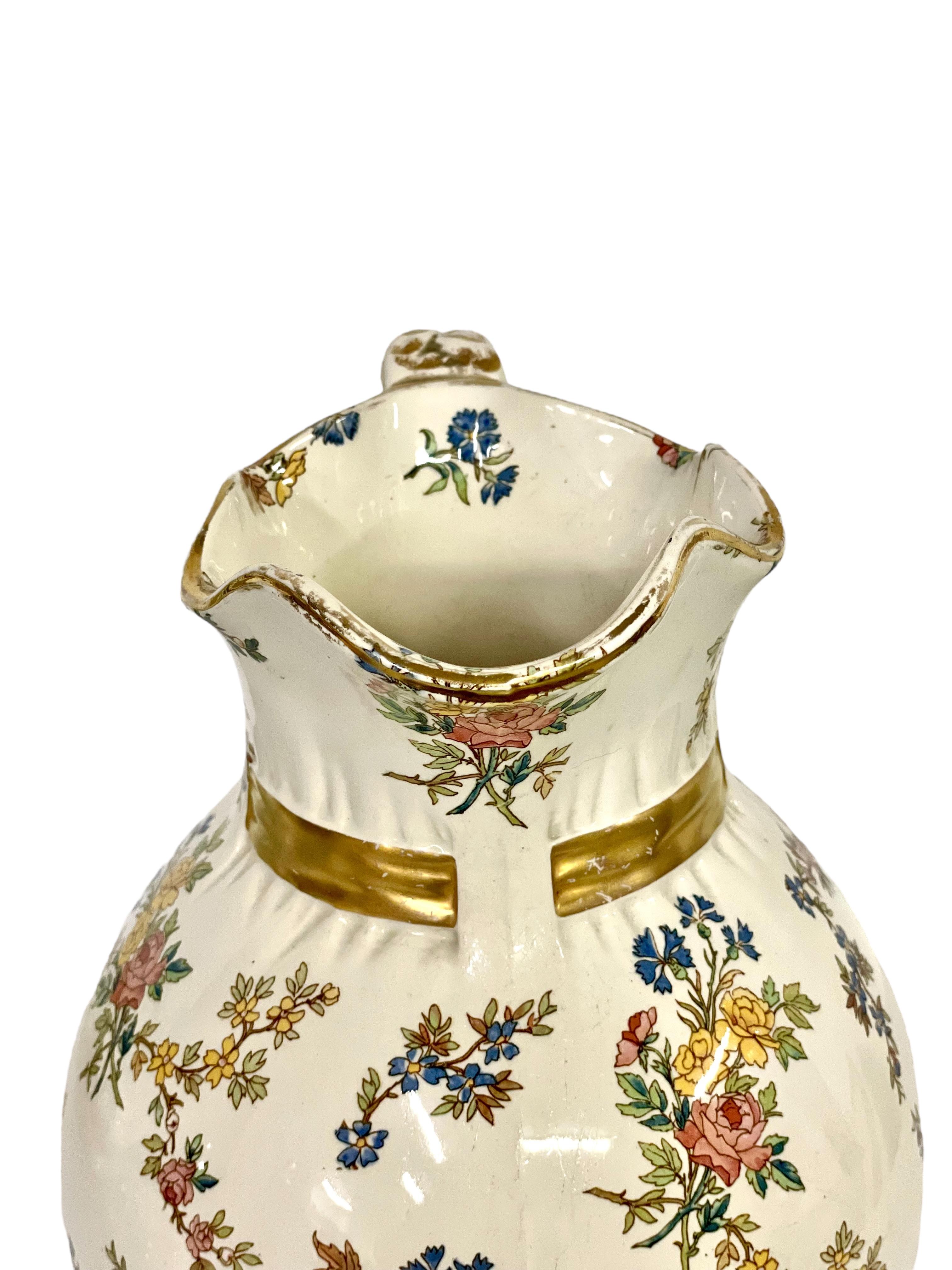 19th Century Large Faience Pitcher In Good Condition For Sale In LA CIOTAT, FR