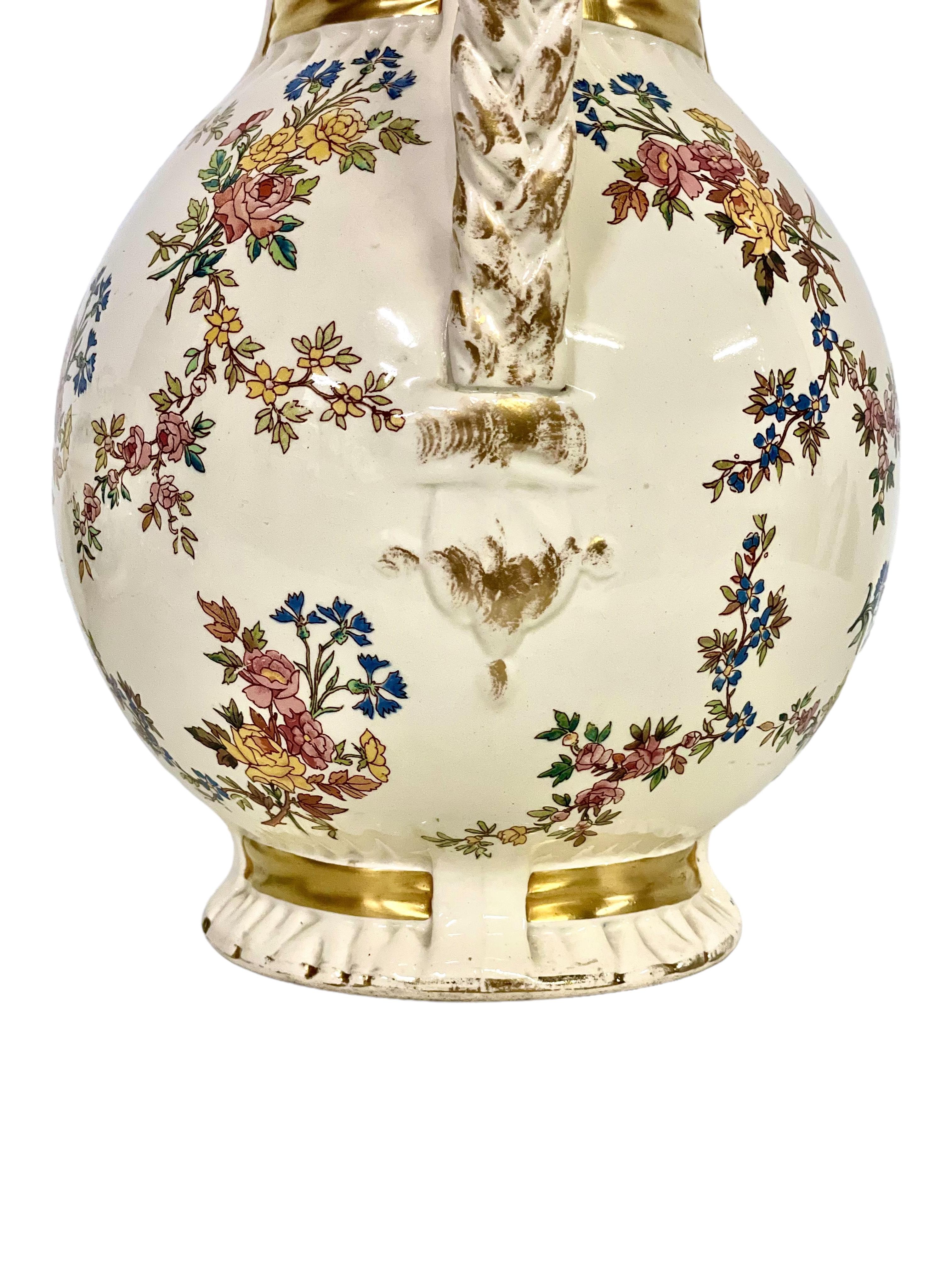 19th Century Large Faience Pitcher For Sale 2