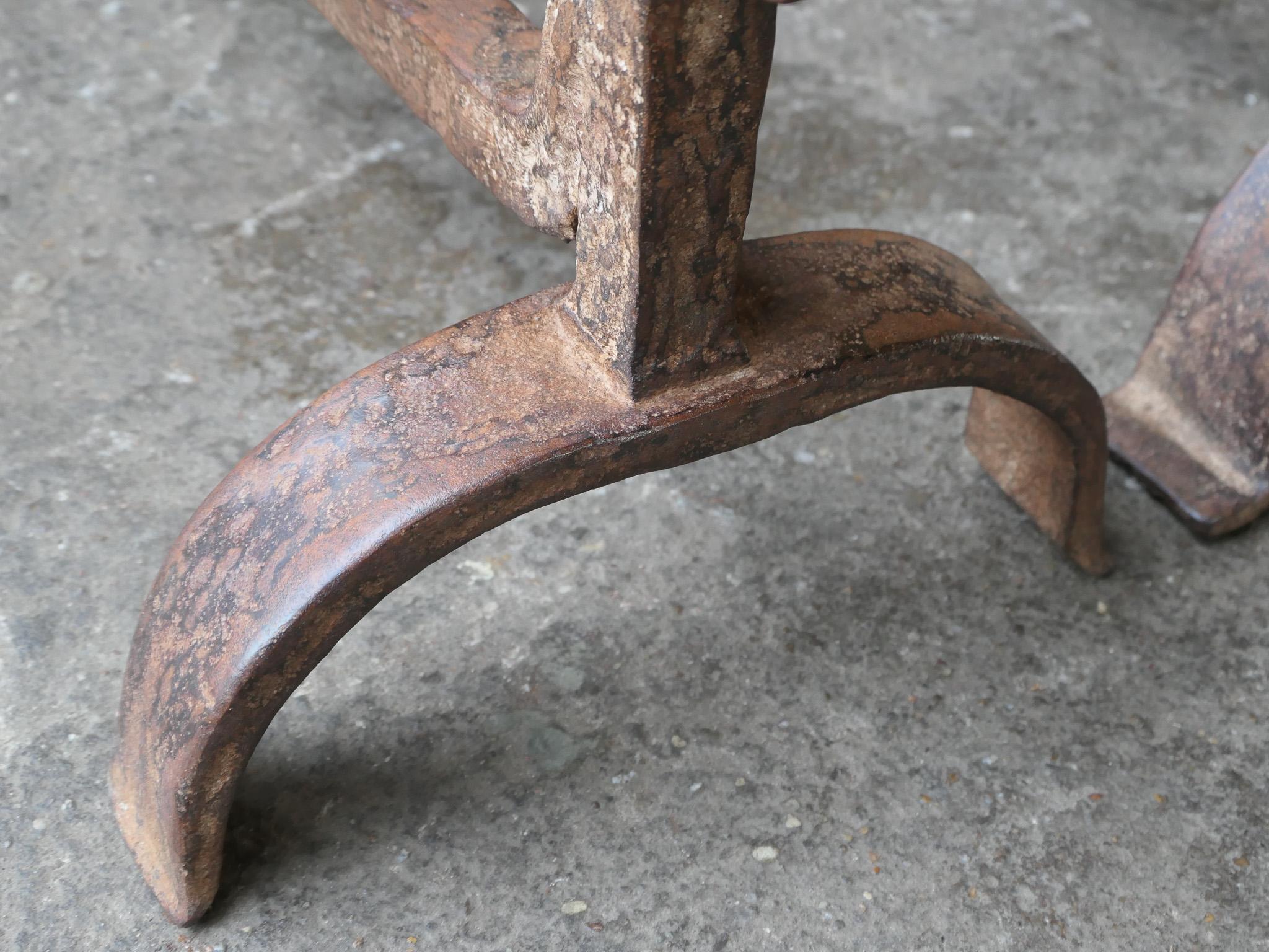 19th Century Large French Andirons, Firedogs, Louis XV Period For Sale 12