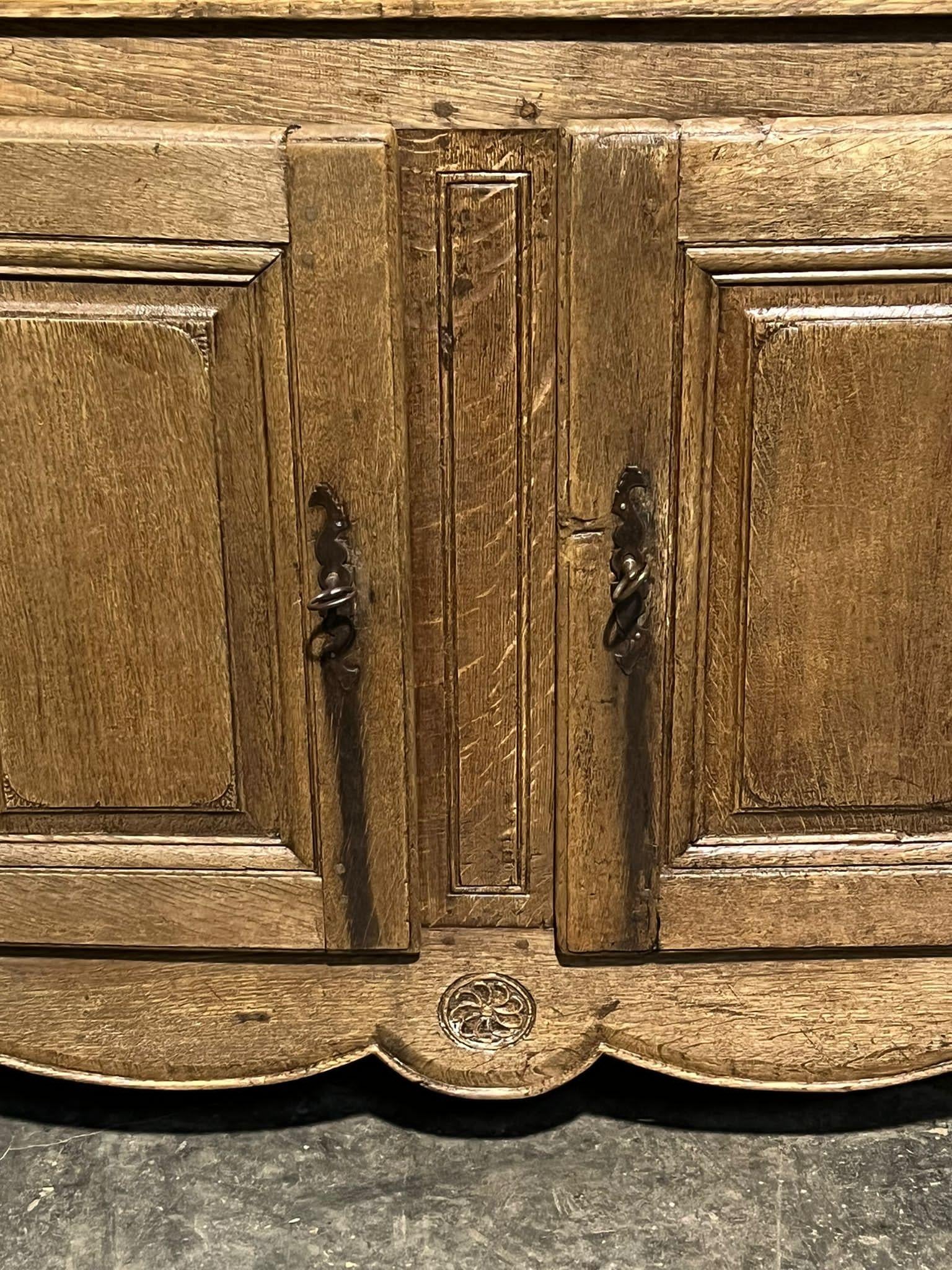 19th Century Large French Bleached Oak Enfilade  2