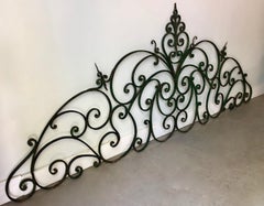 19th Century Large French Iron Cate Pediment