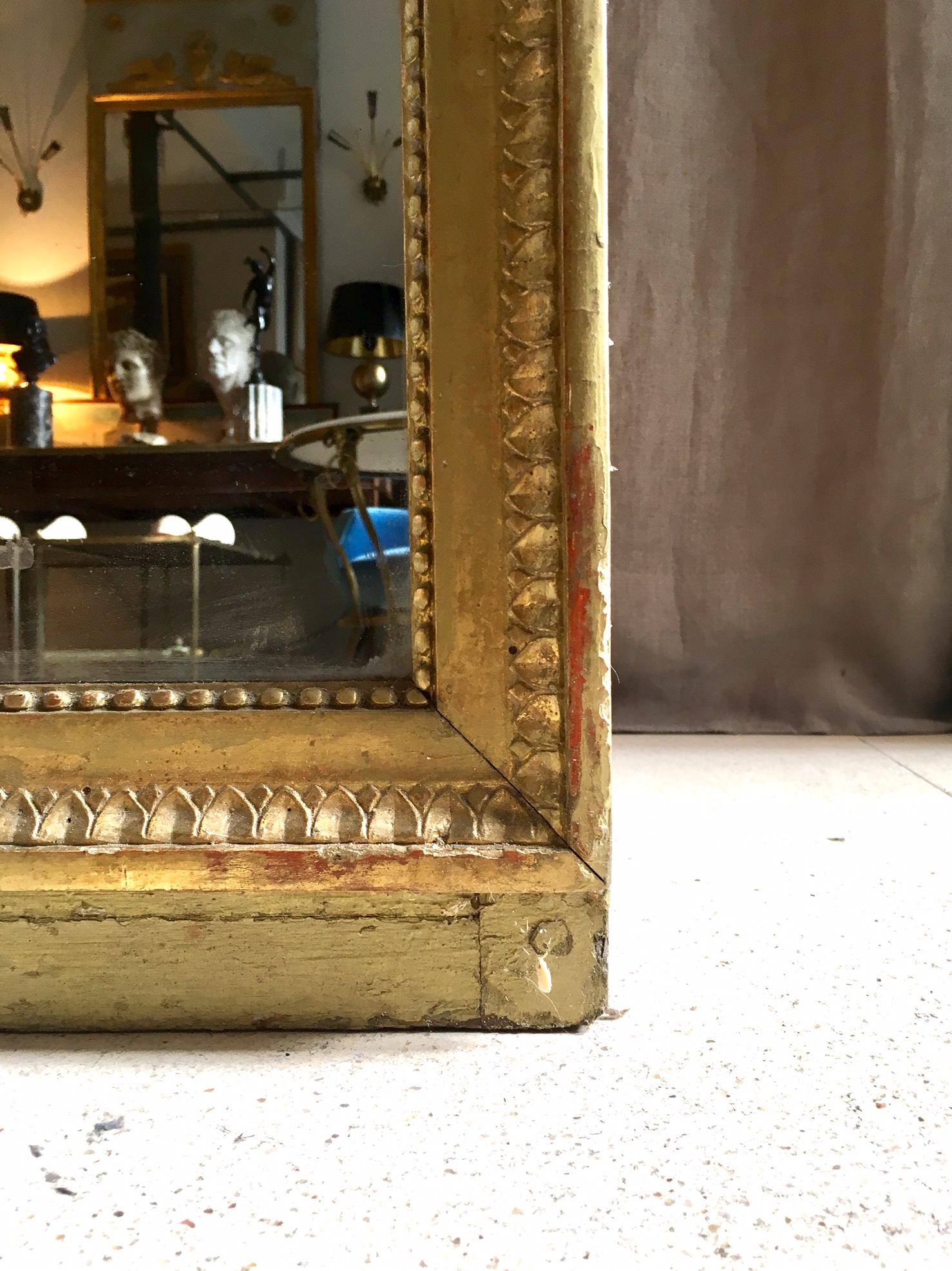 19th Century Large French Louis XV Style Giltwood Mirror 9