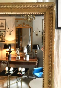 19th Century Large French Louis XV Style Giltwood Mirror