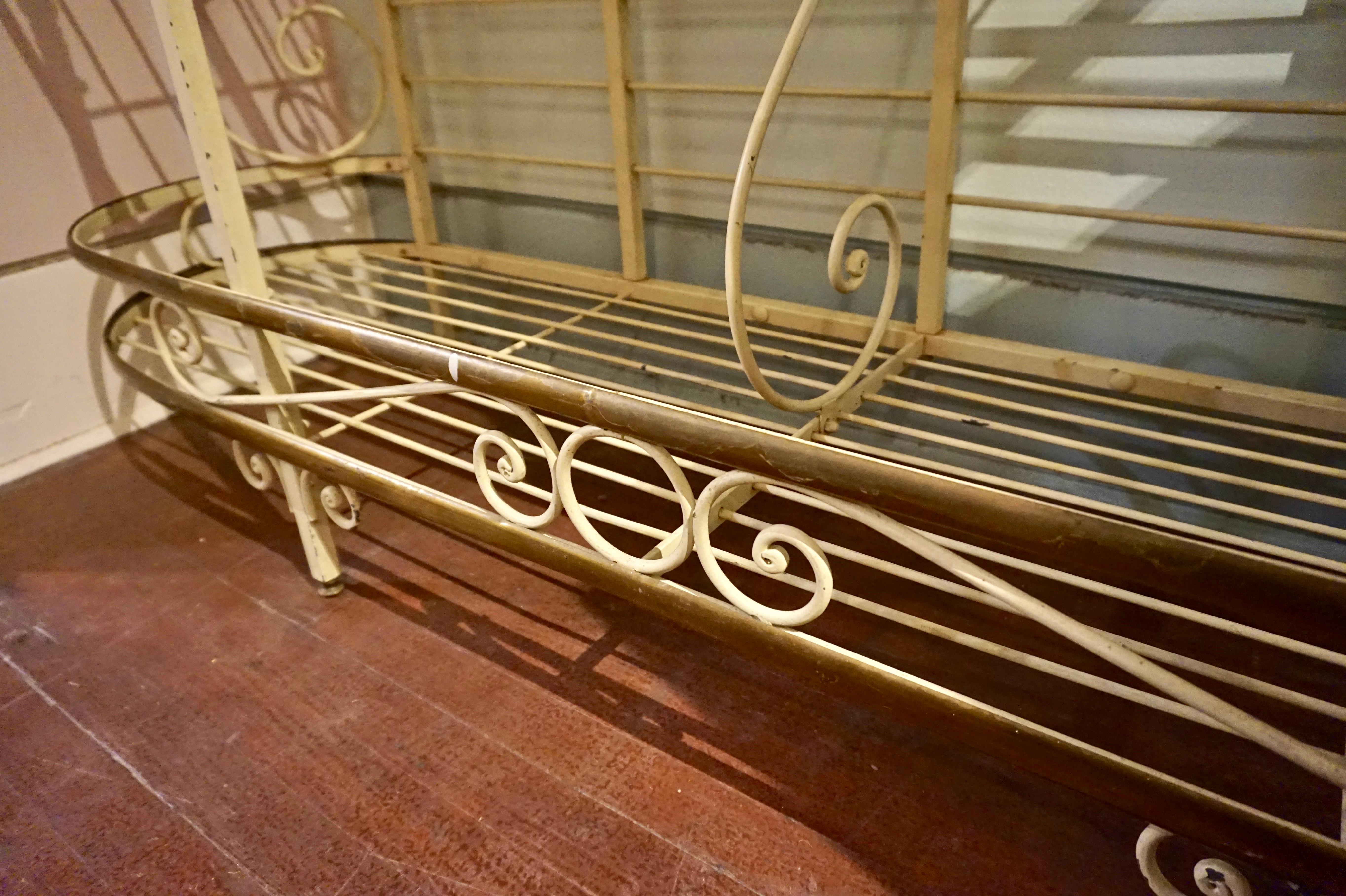 19th Century Large French Metal and Brass Baker's Rack 4