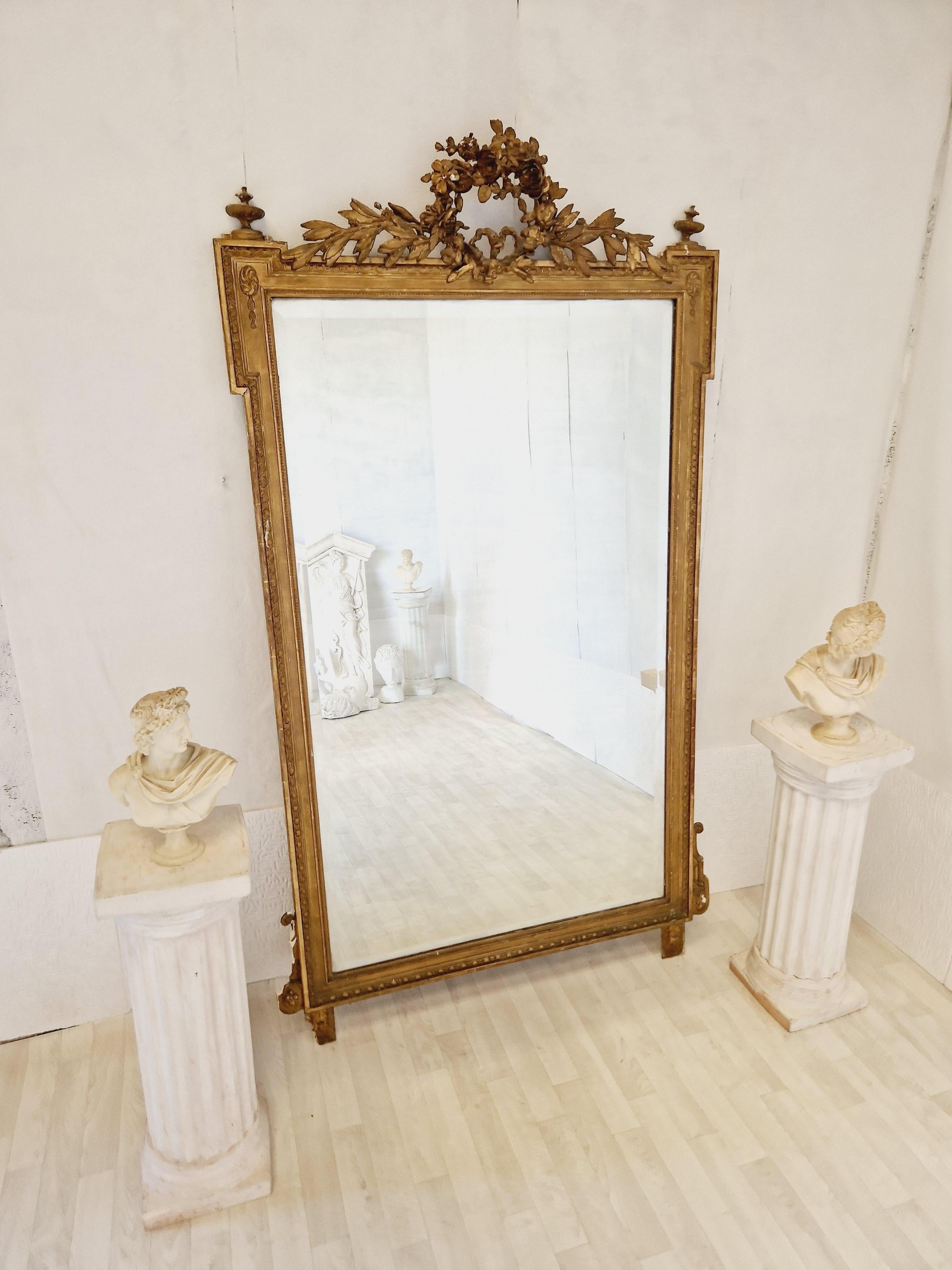 19th Century Large French Mirror Louis XVI  9