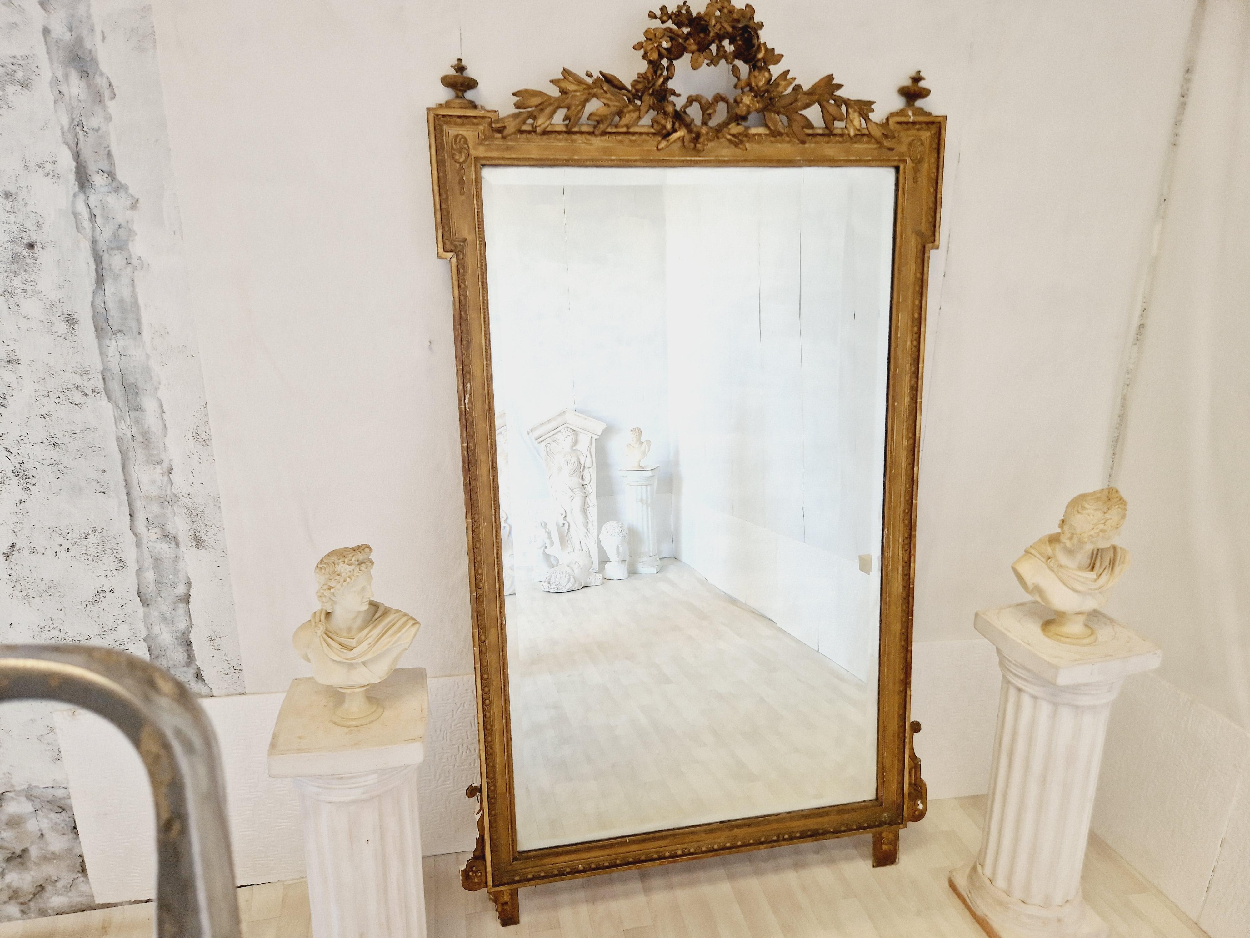 19th Century Large French Mirror Louis XVI  3