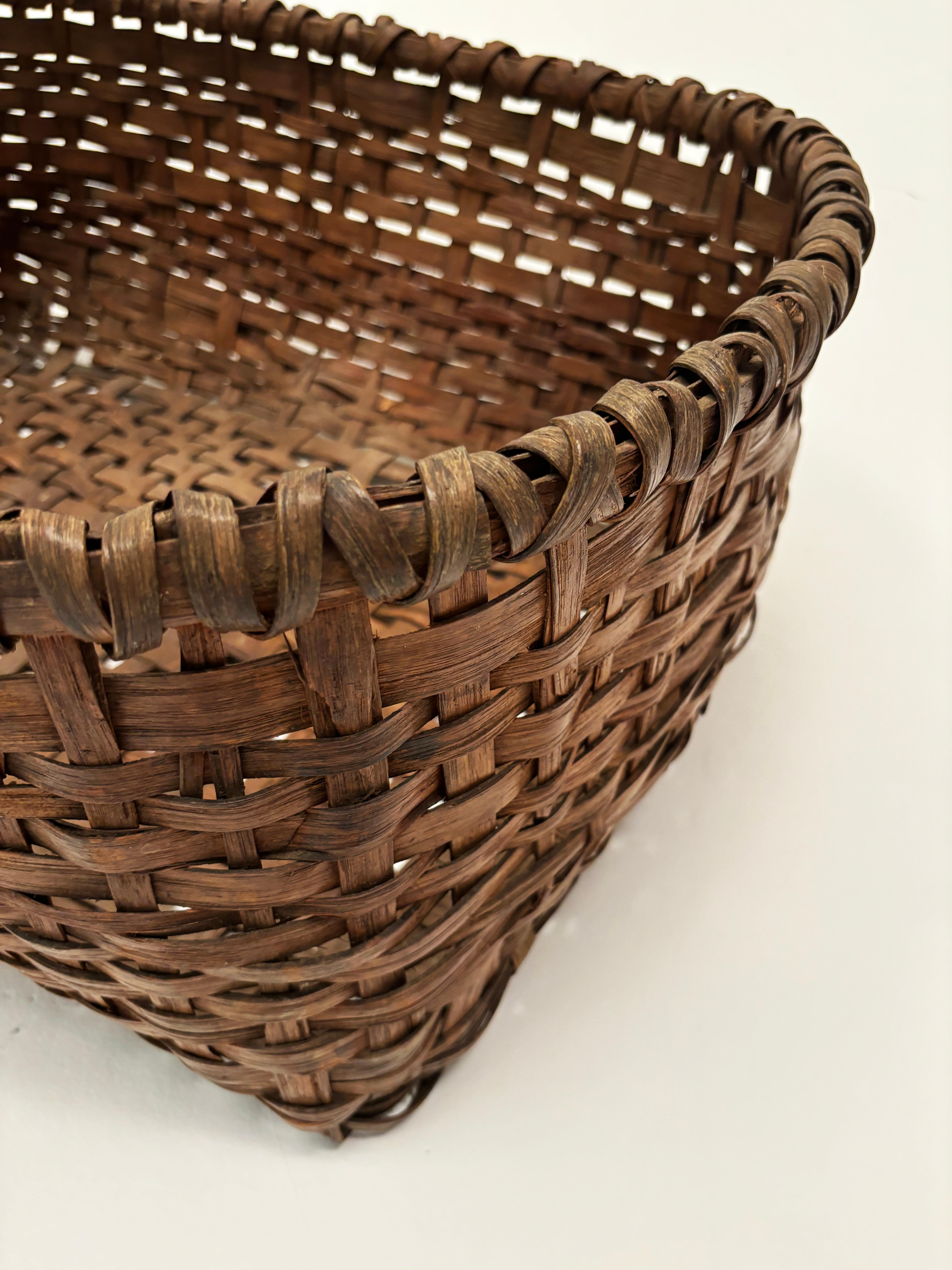 Perhaps it was used on a warm sunny day to gather flowers from the garden, or maybe wheat or greens from the field. Whatever its use, one thing is known for sure, this 19th century gathering basket is indeed a stunning piece of history. With its